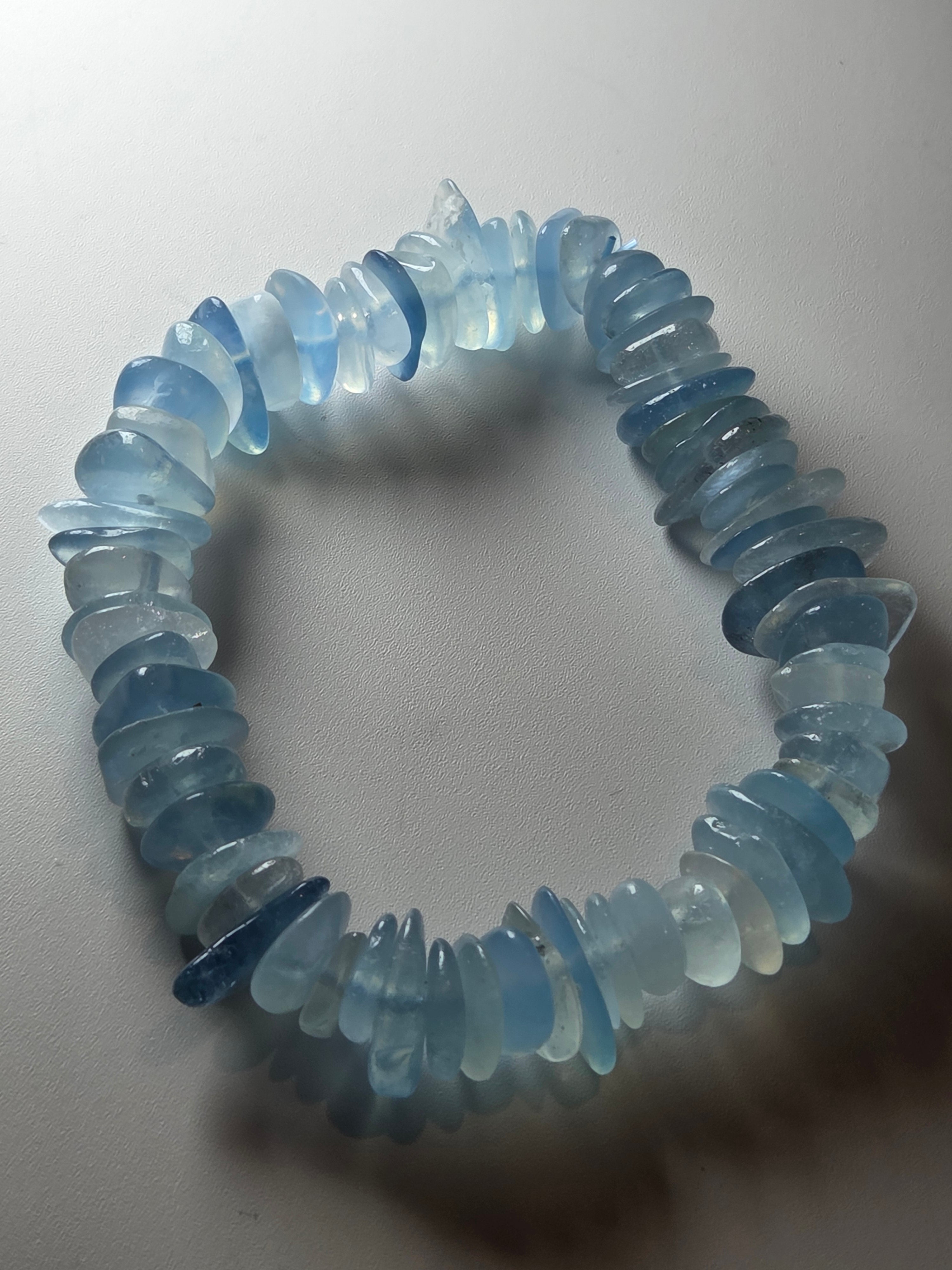 Aquamarine crystal bracelet
