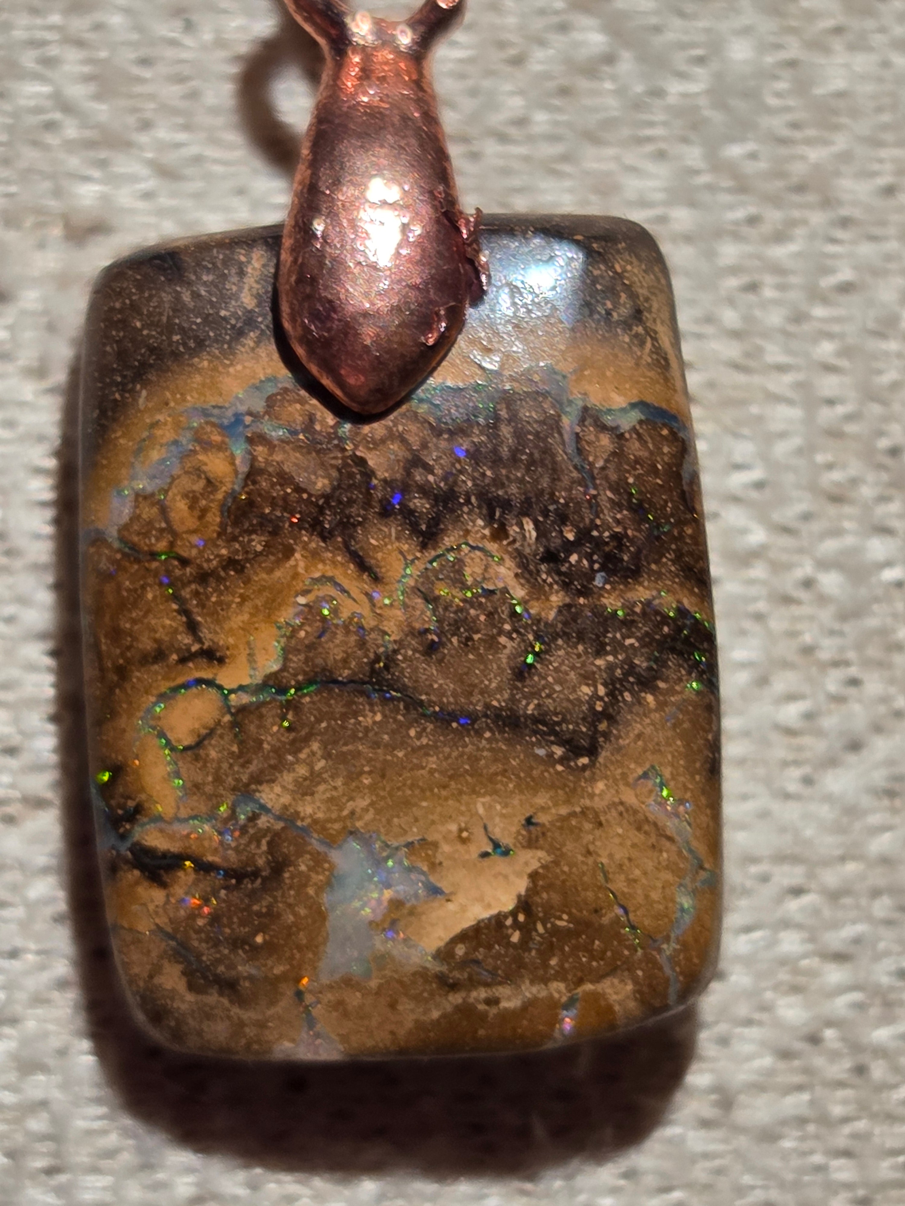Bolder opal handmade necklace