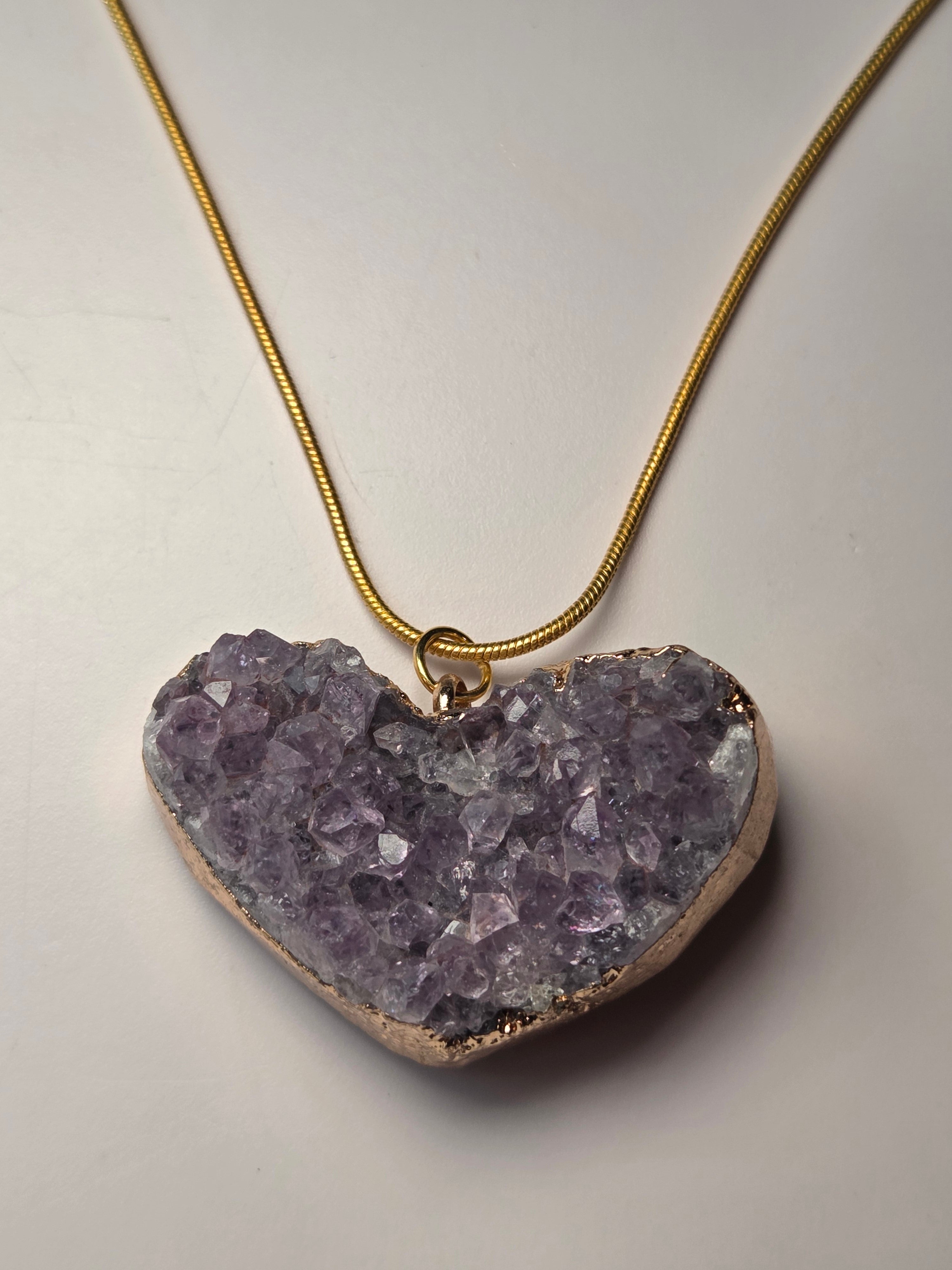 Amethyst crystal necklace