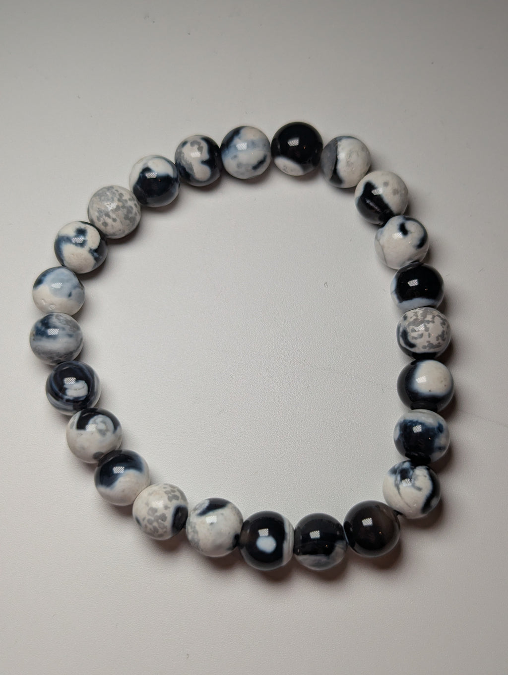 Orca agate crystal bracelet