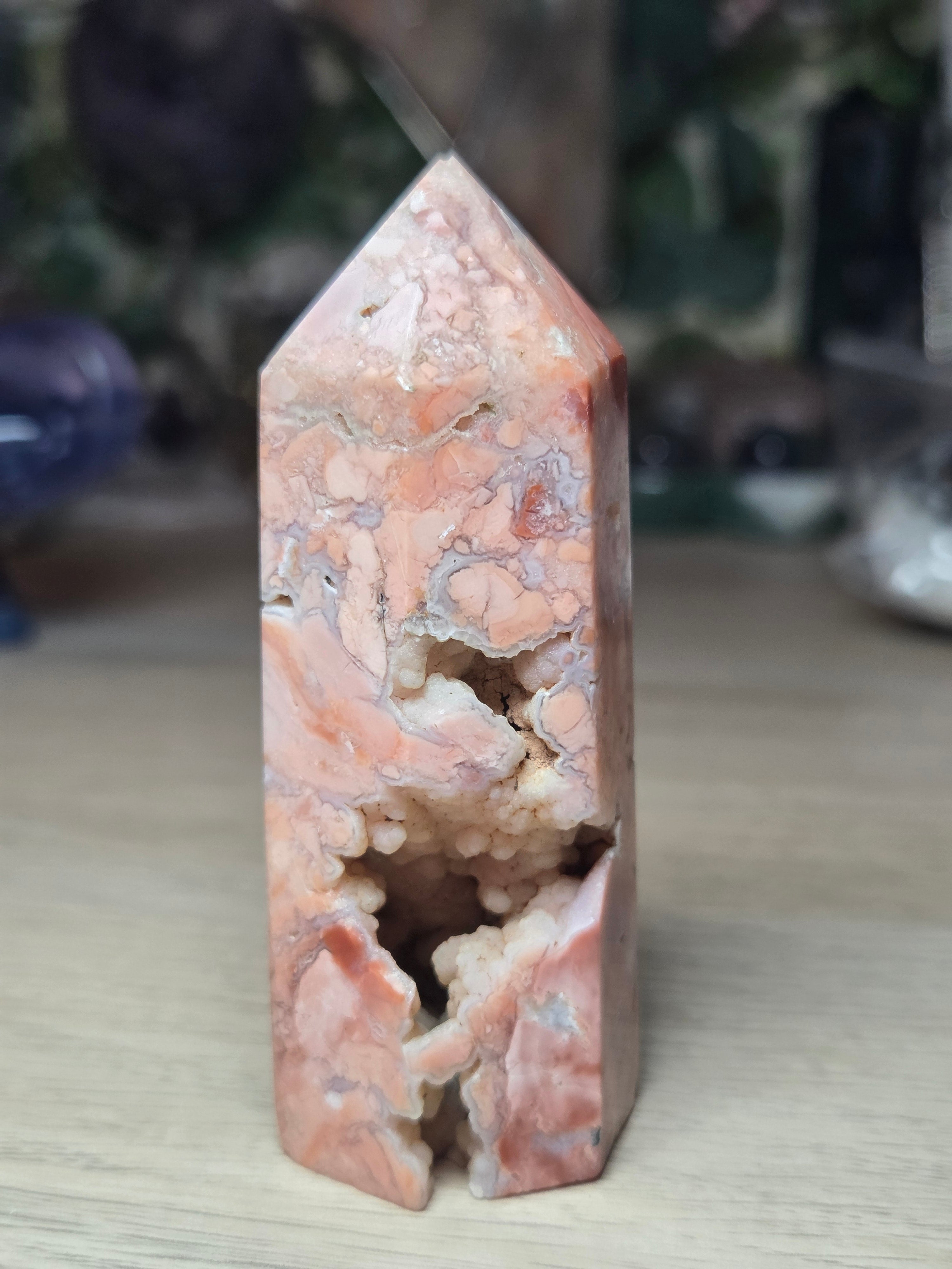 Cotton candy crystal tower with duzy