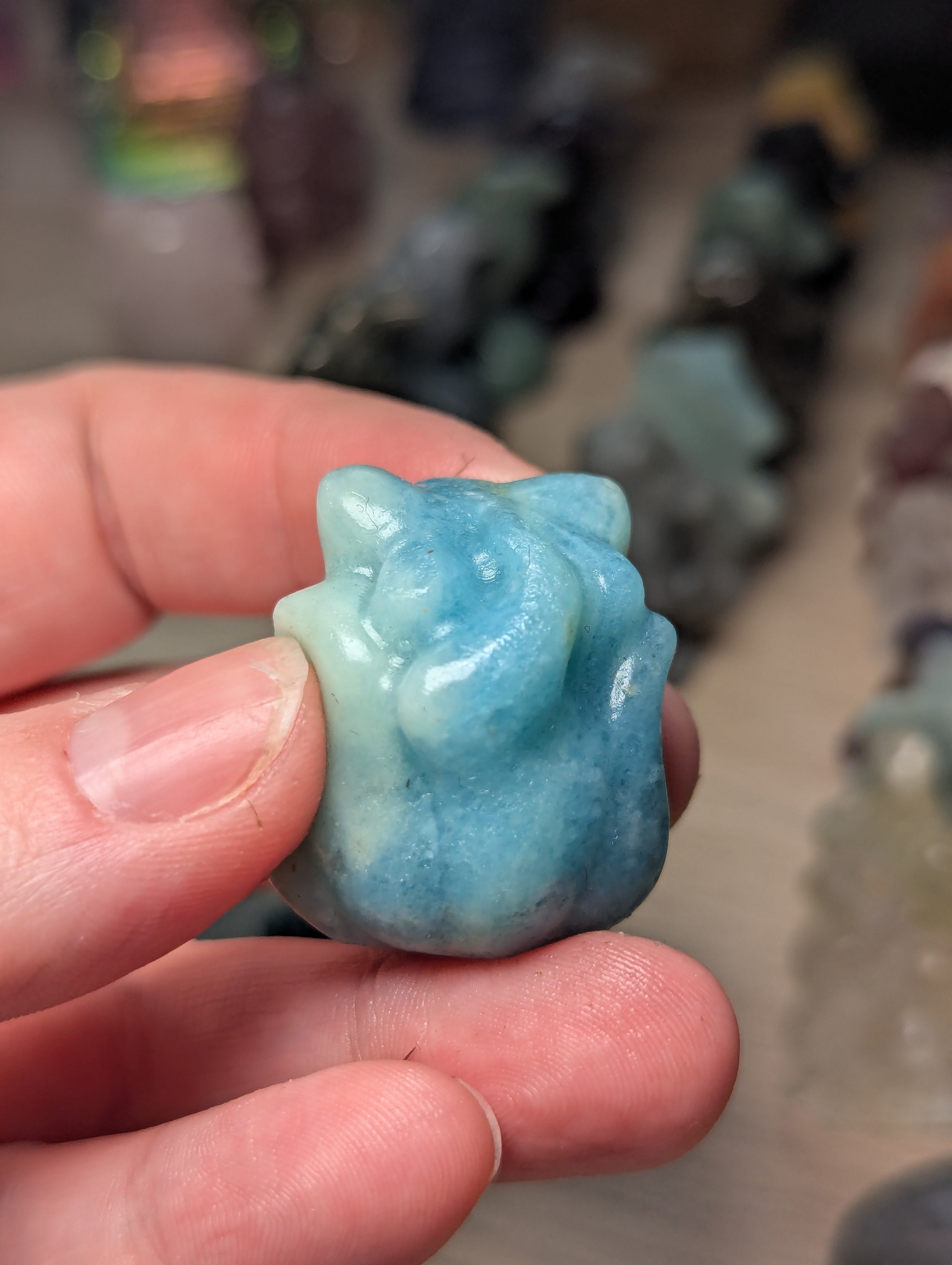 Nine tail fox carving
