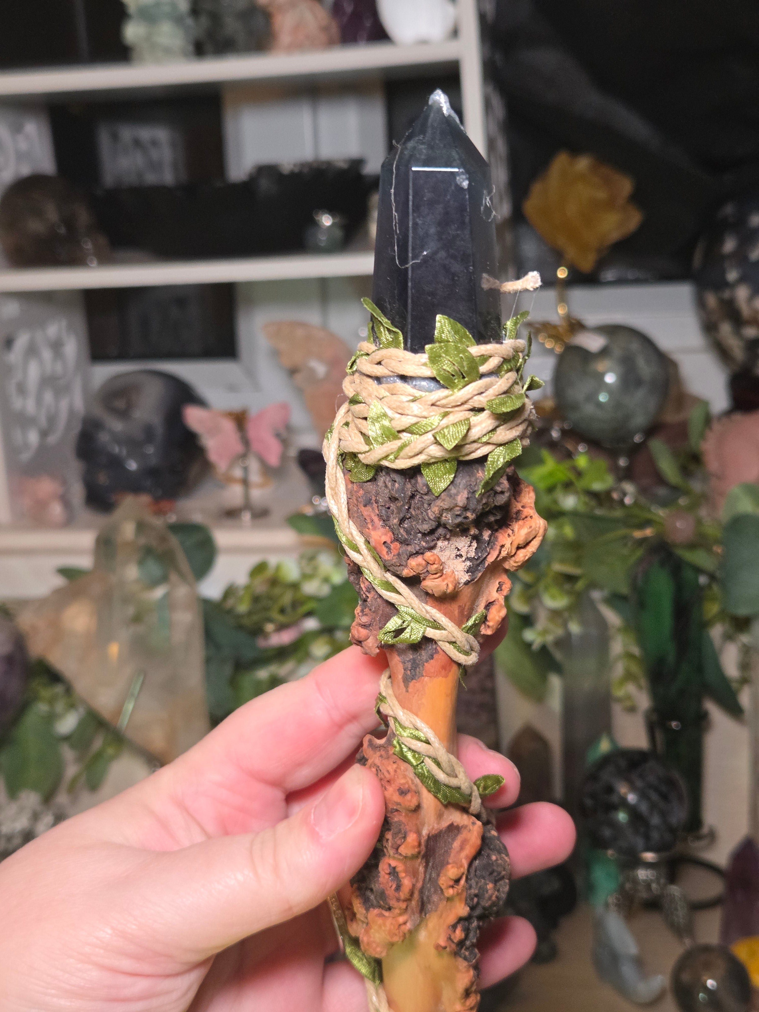 Crystal wand with bell