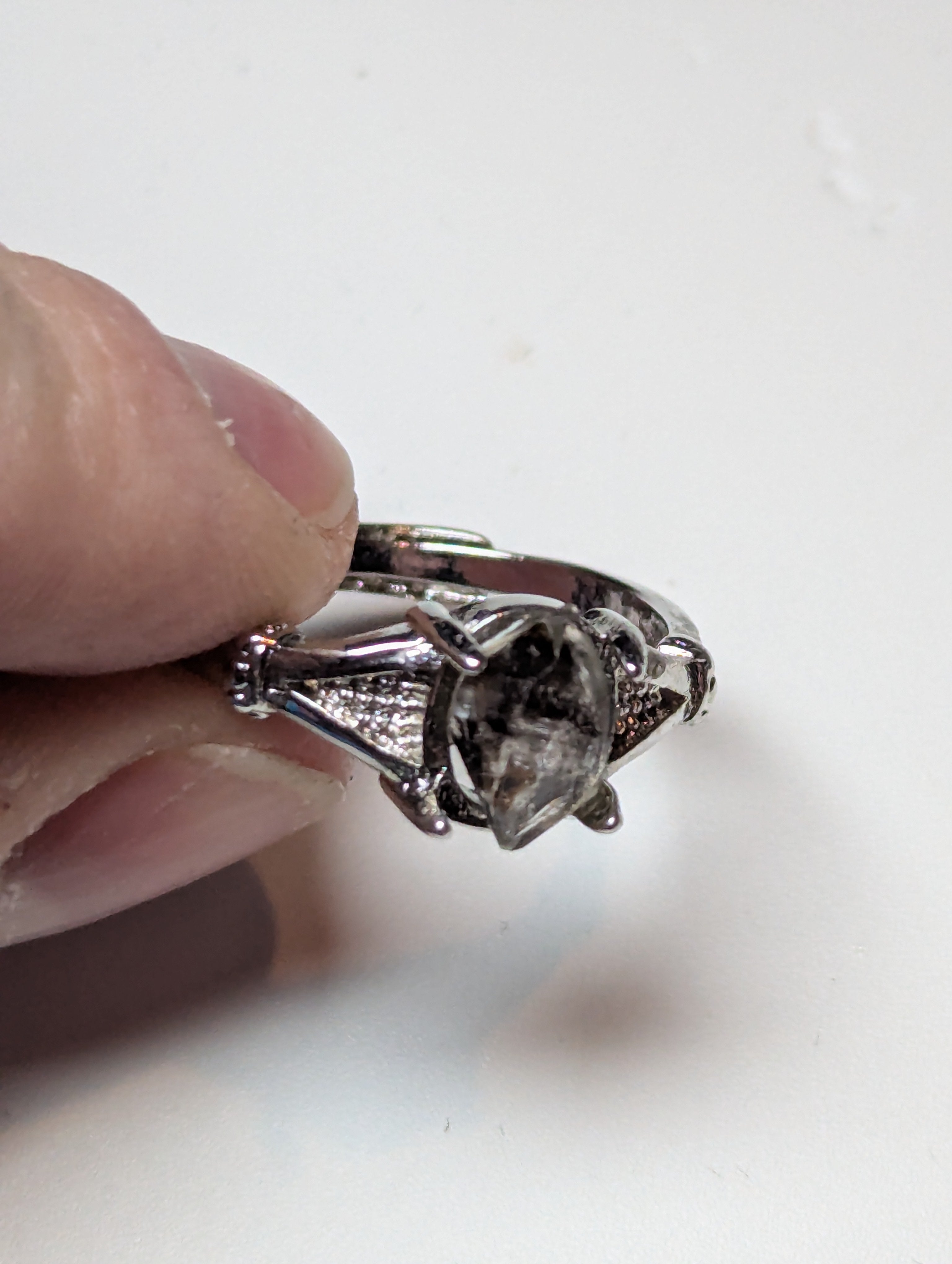 Heckimeer Diamond crystal adjustable ring