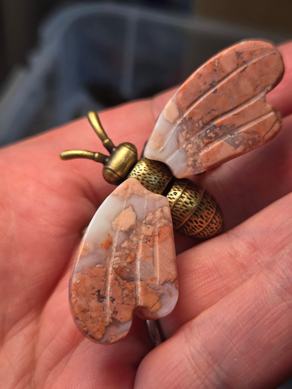 Small Crystal  bee carvings