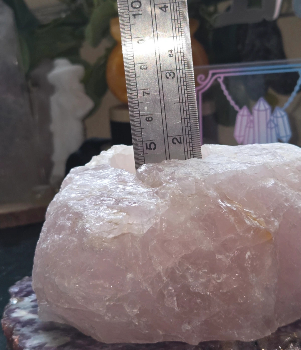 Sale - Rose quartz crystal tea light holder -50% off when added to basket