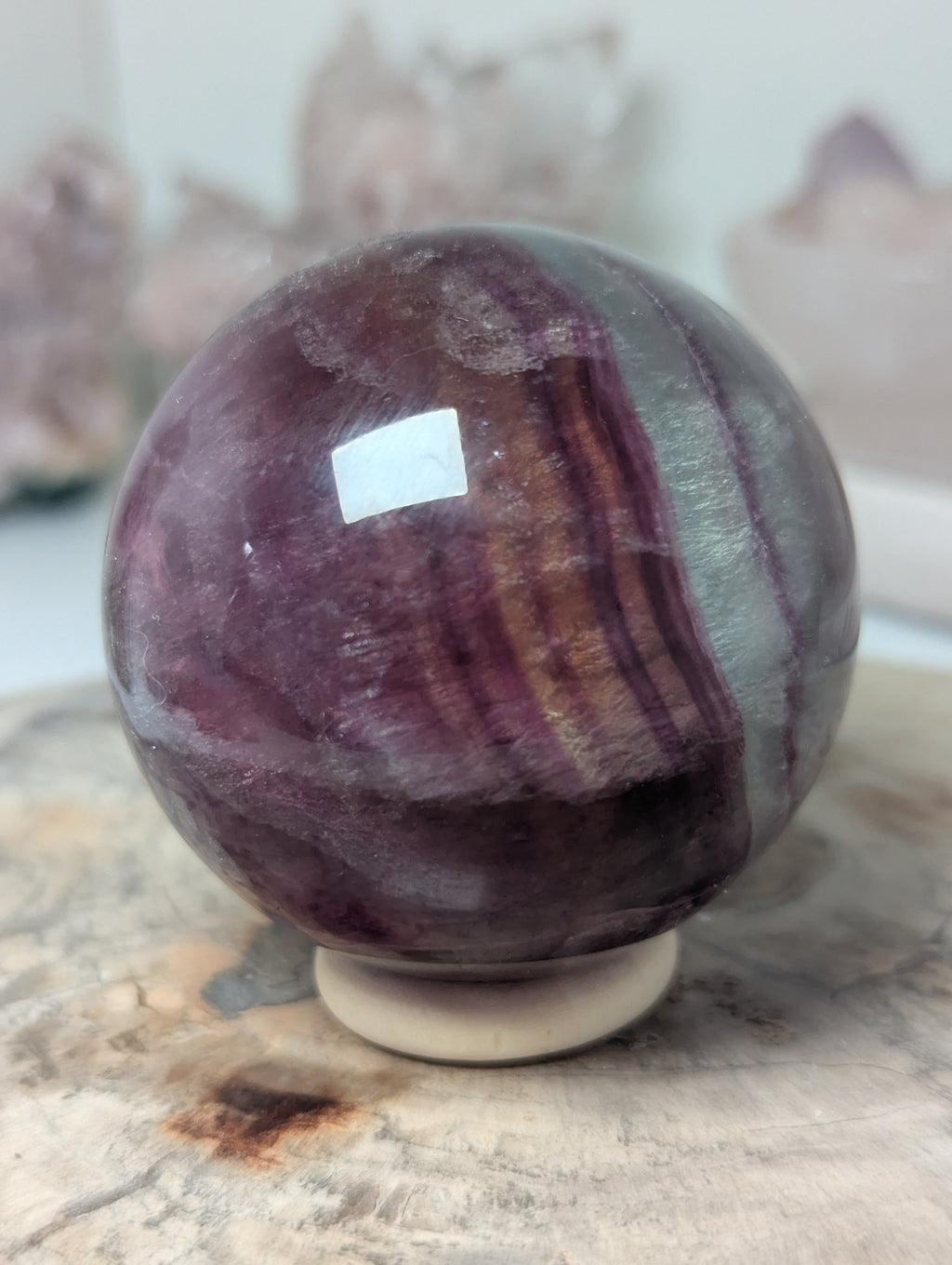 Fluorite crystal sphere
