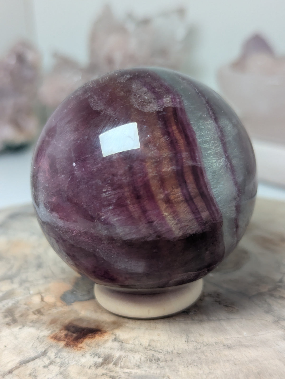 Fluorite crystal sphere
