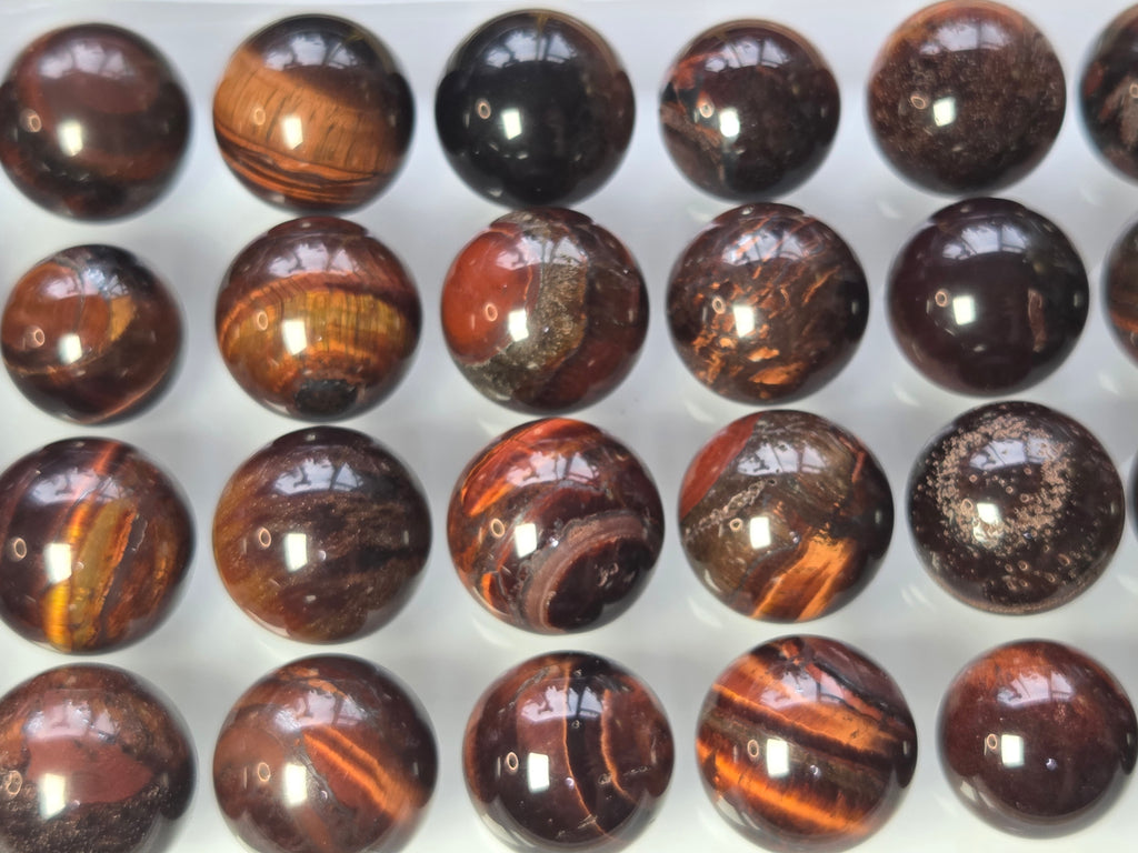 Red tigers eye crystal sphere  1 pc