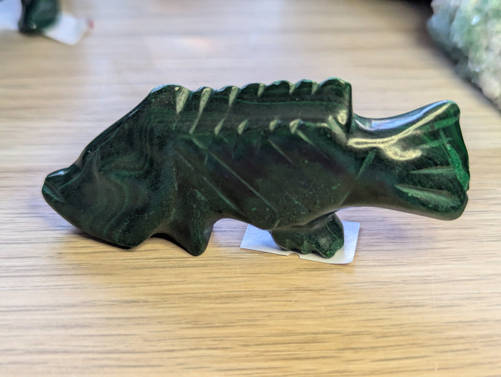 Malicite crystal Fish carving