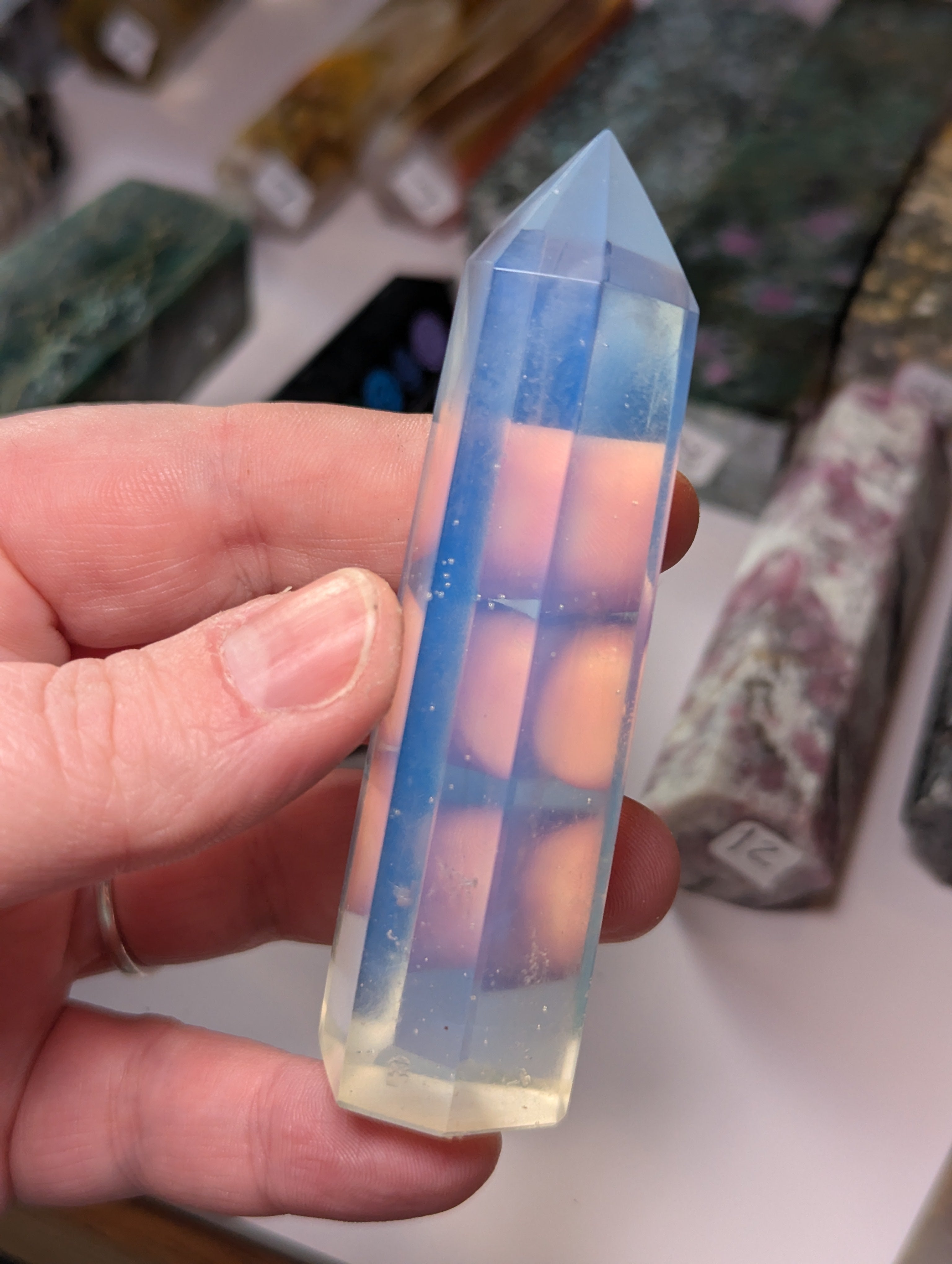Opalite Tower carving