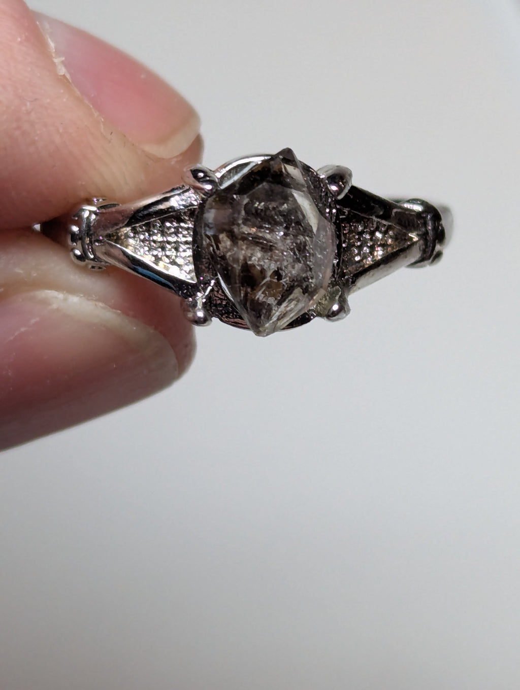 Heckimeer Diamond crystal adjustable ring