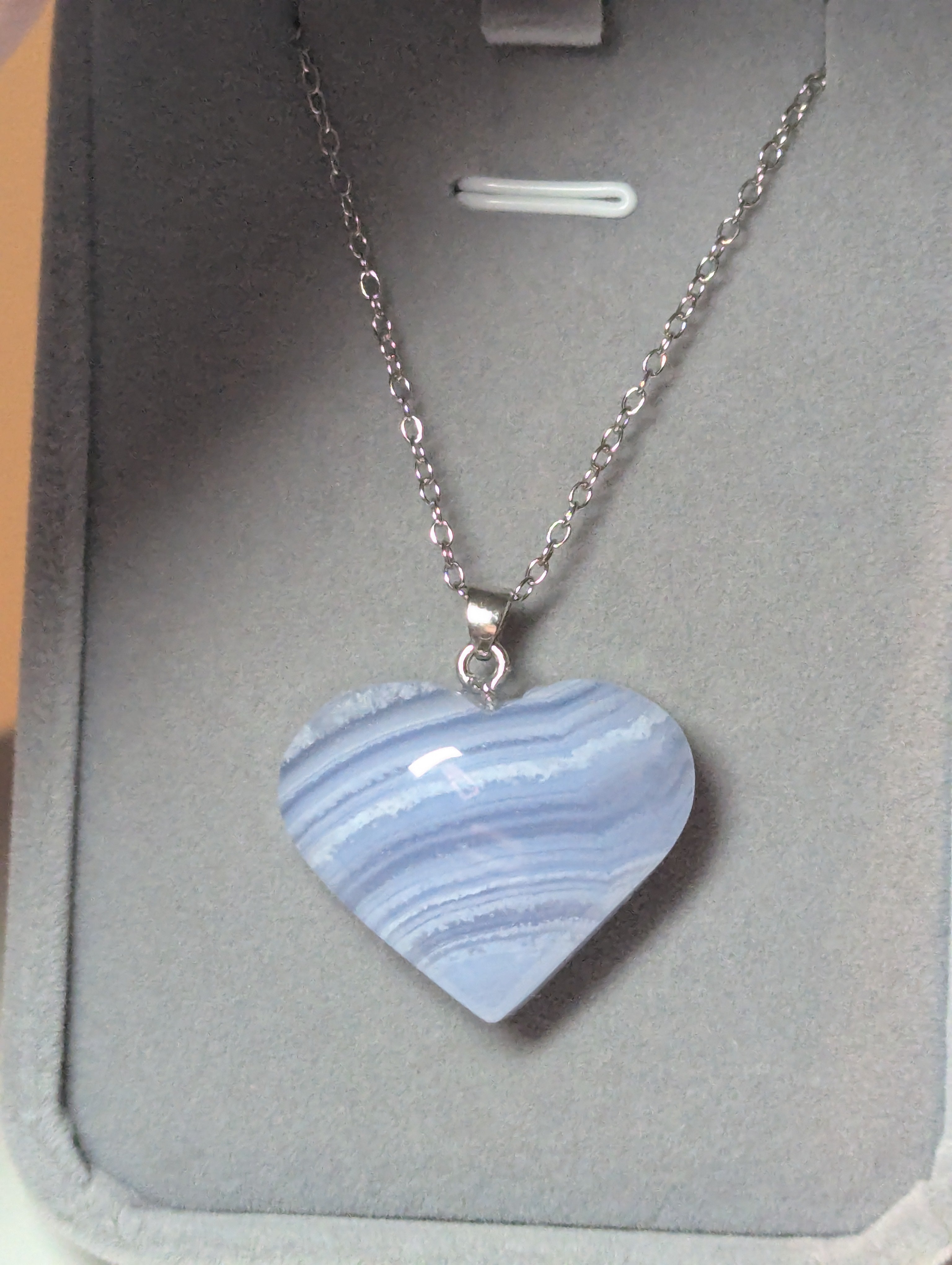 Blue lace handmade necklace