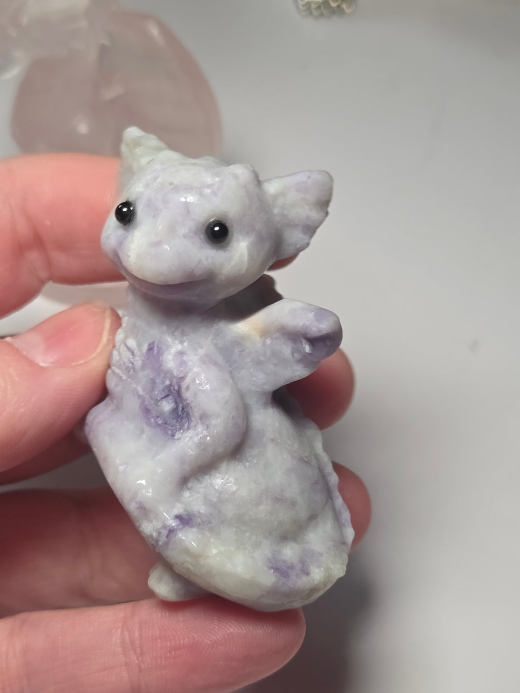 Tiffany stone crystal dragon carving