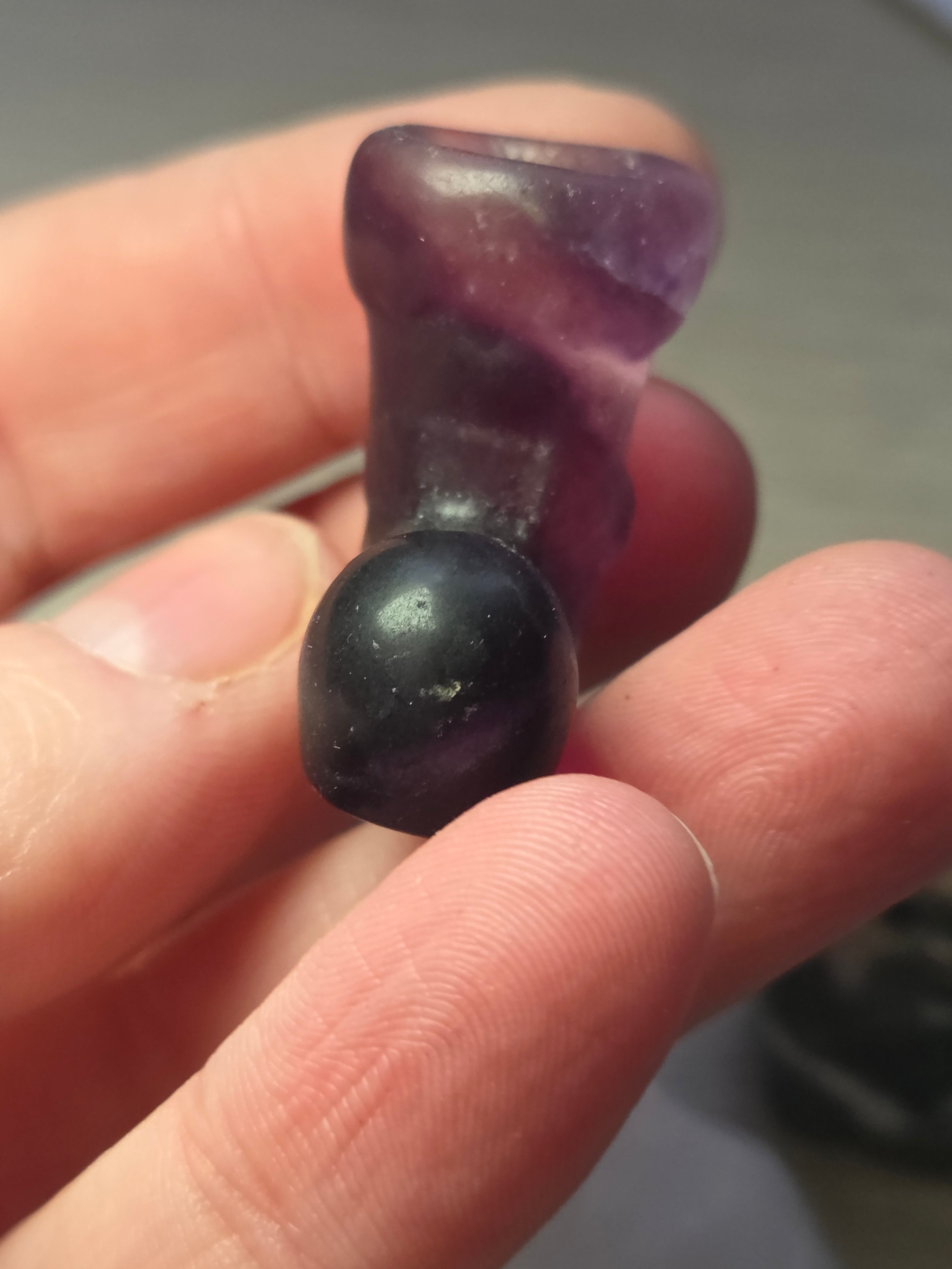 Flourite crystal  boot carving