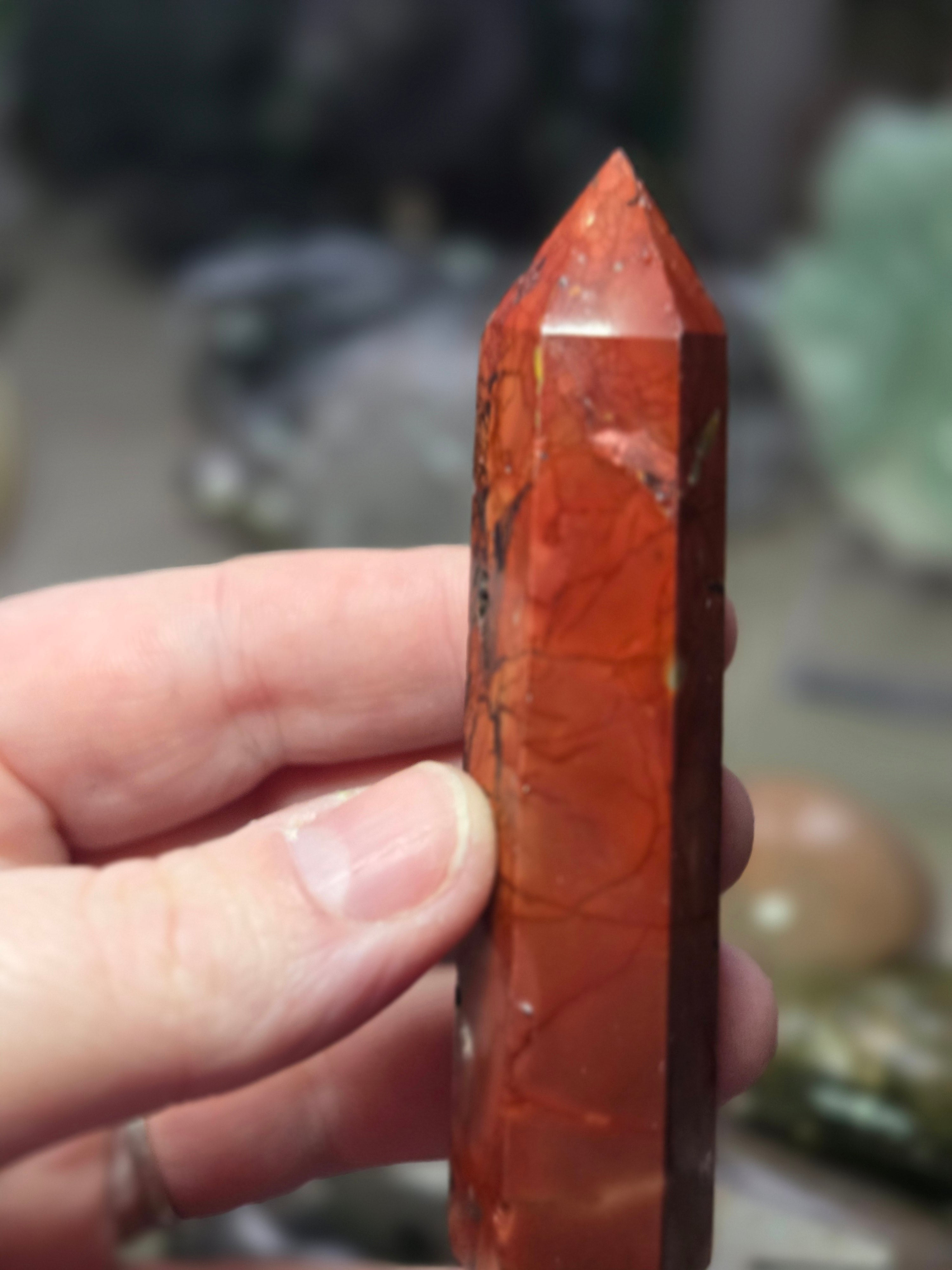 Mookite crystal tower with imperfections