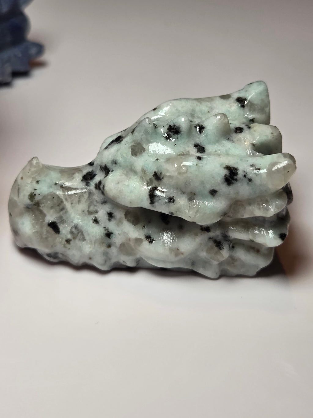 Kiwi Jasper crystal dragon head