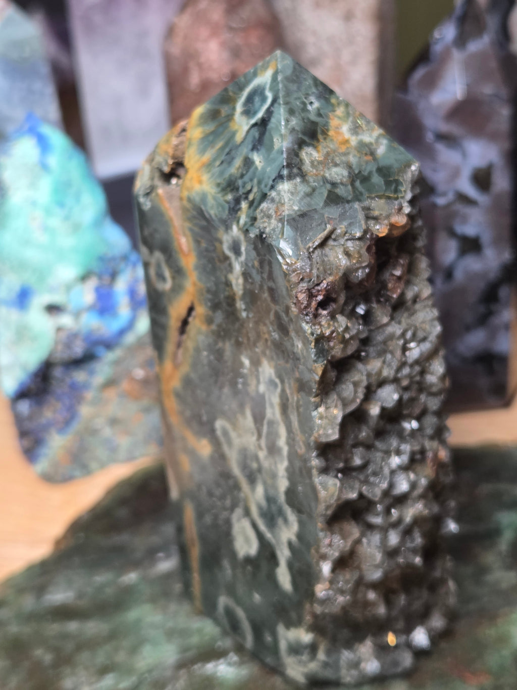 Raw Ocean Jasper crystal tower
