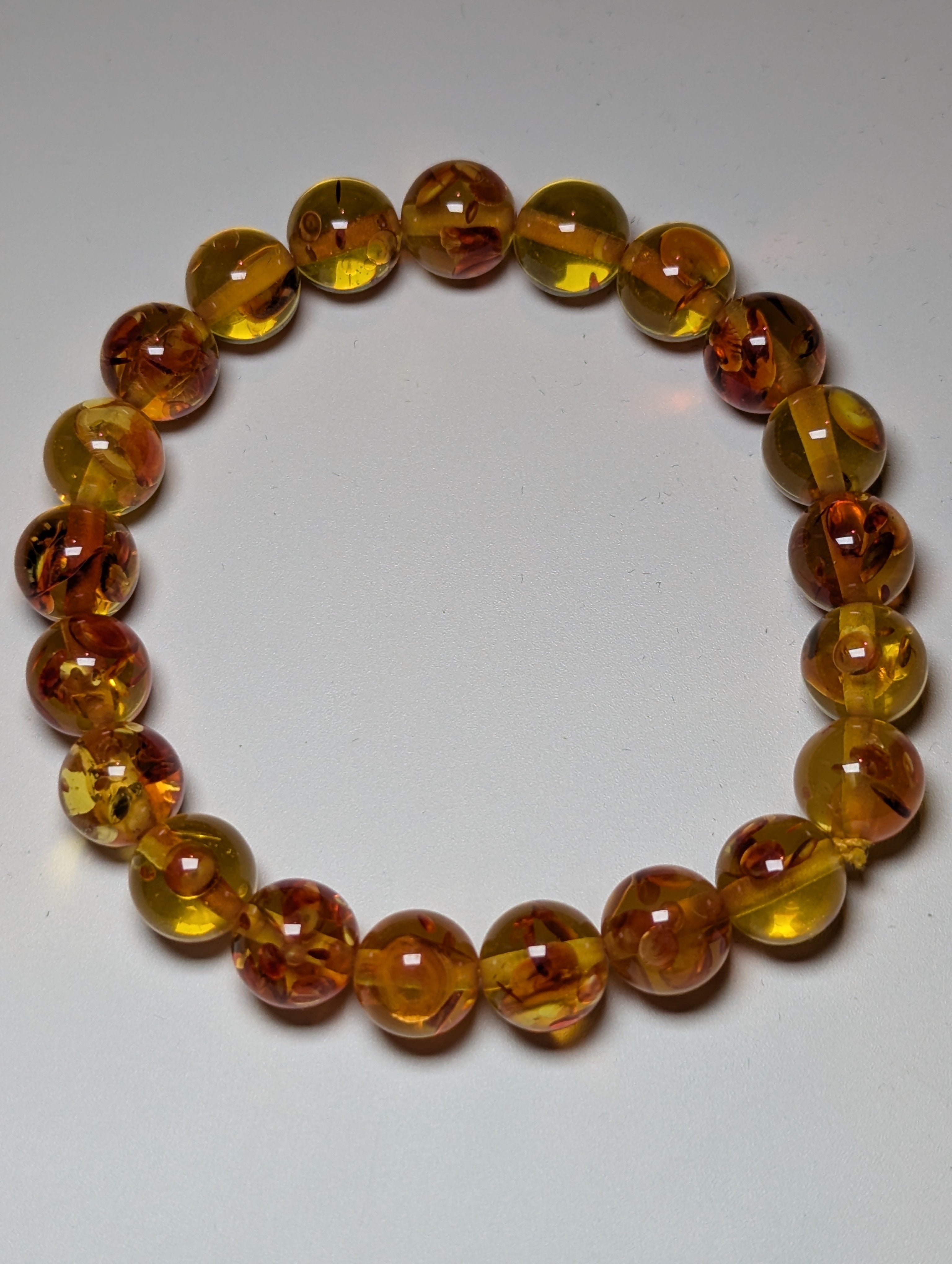 Amber genuine beads bracelet