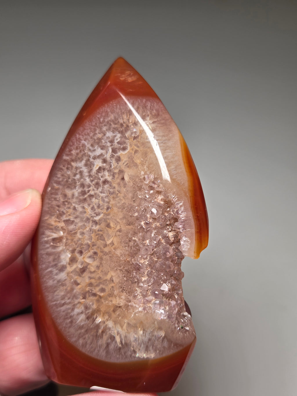 Carnelian crystal tear drop