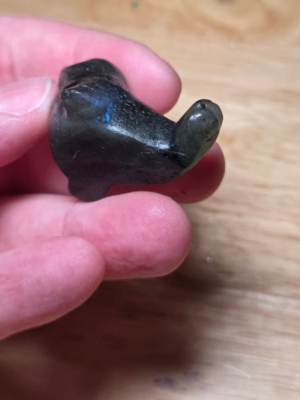 Labradorite crystal Seel carving