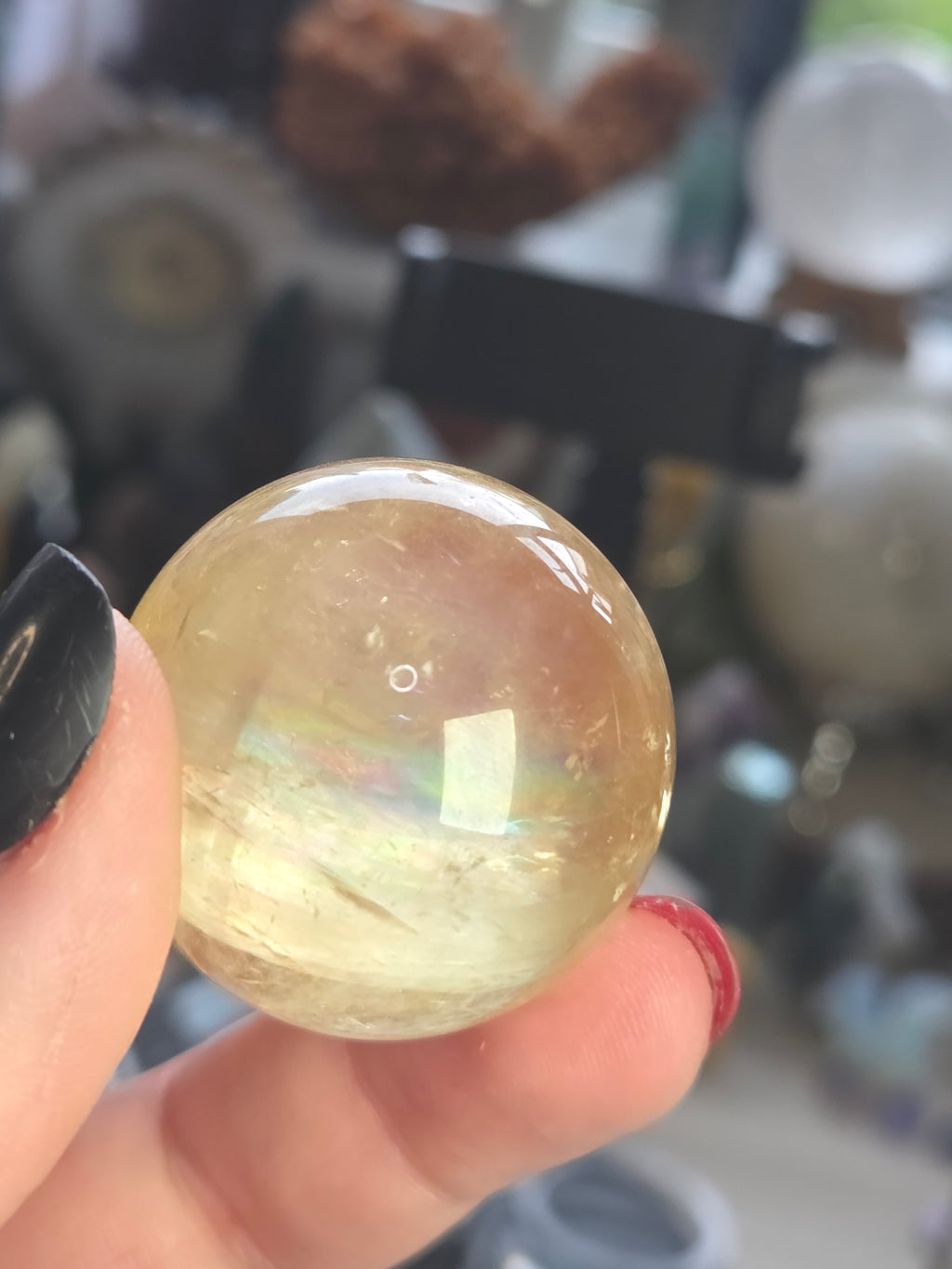 Small Citrine crystal sphere