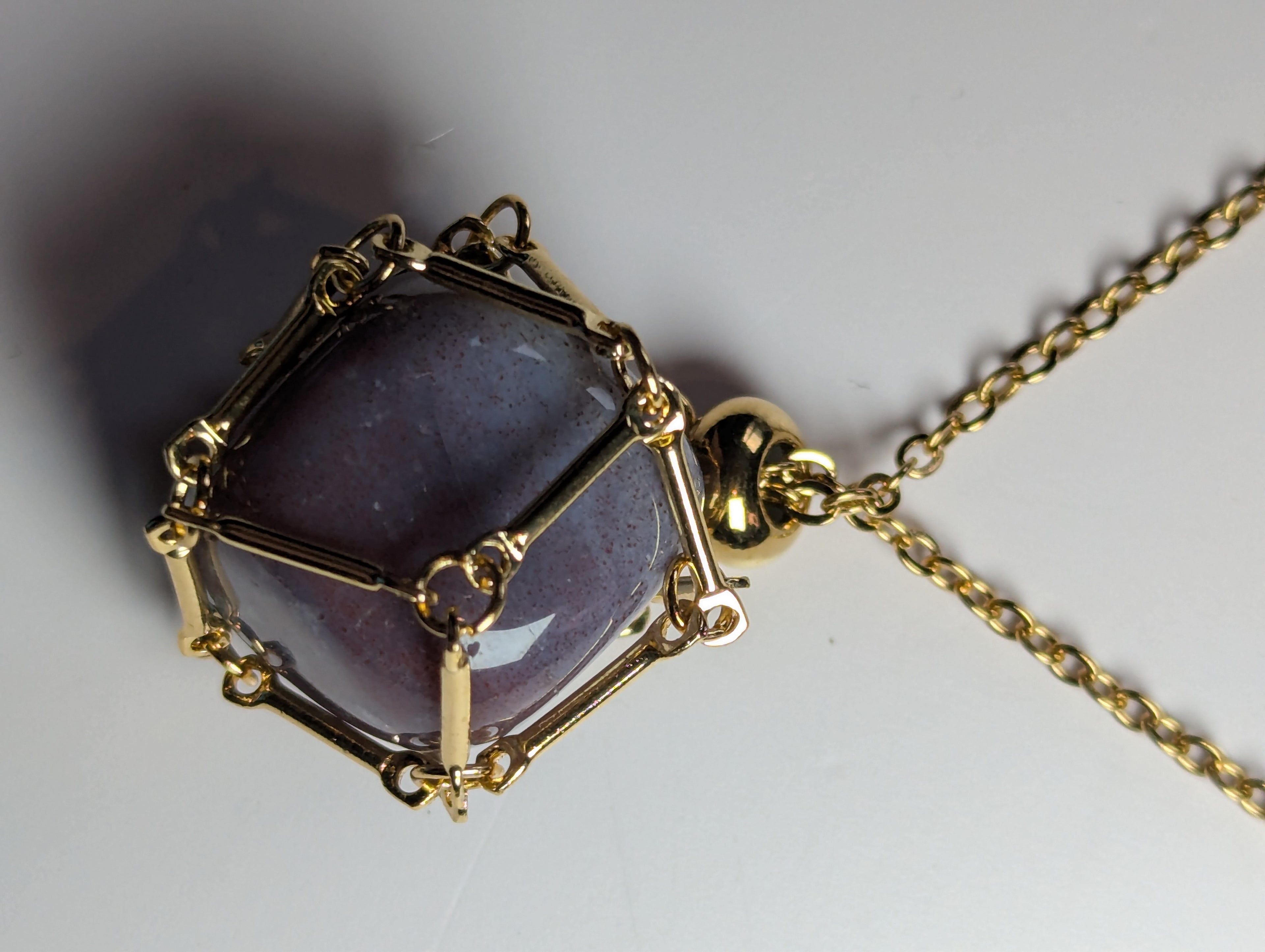 Purple ocean Jasper crystal necklace