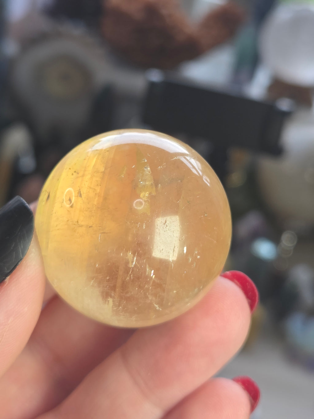 Small Citrine crystal sphere