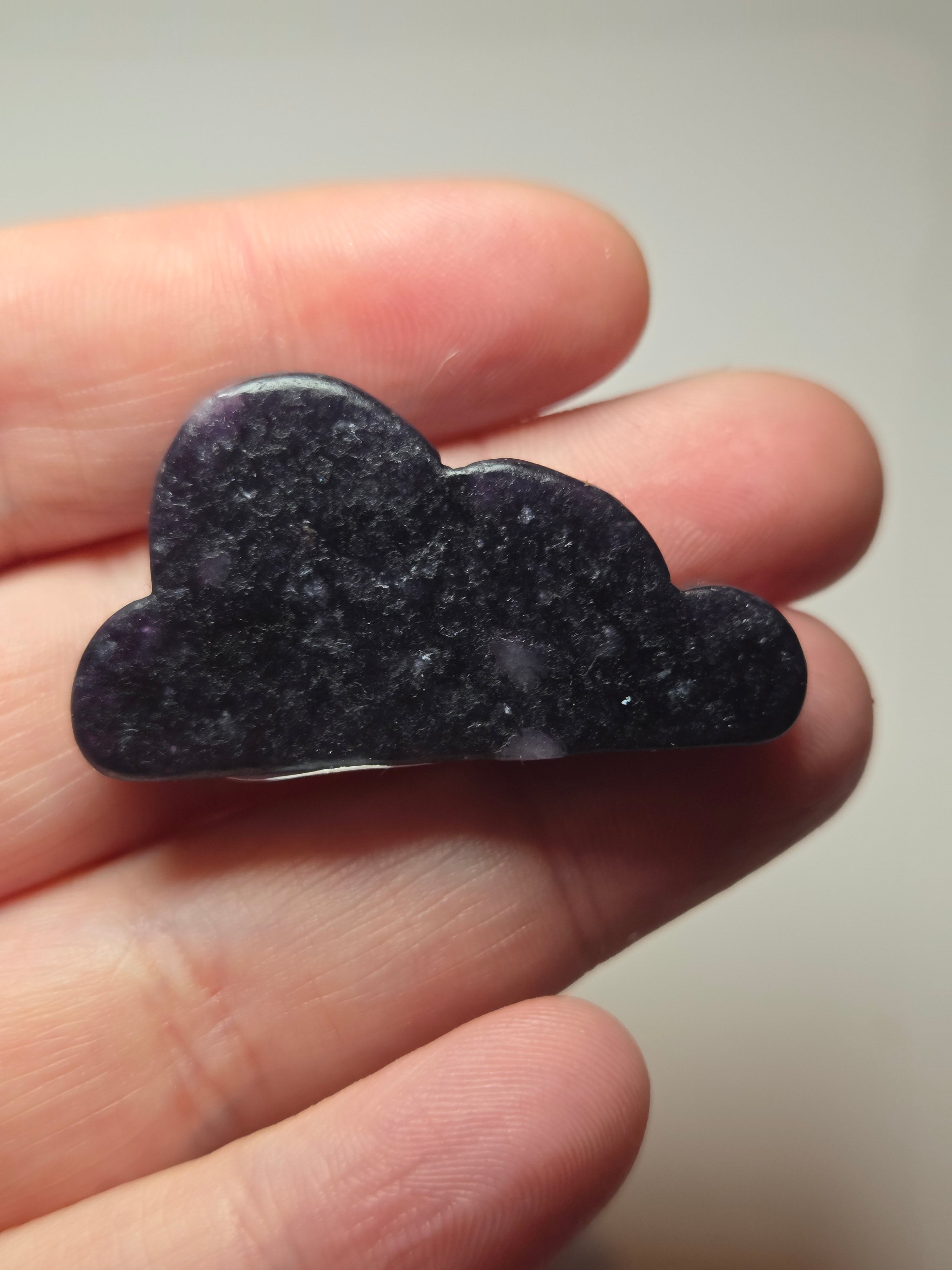 Lepidolite crystal cloud carving