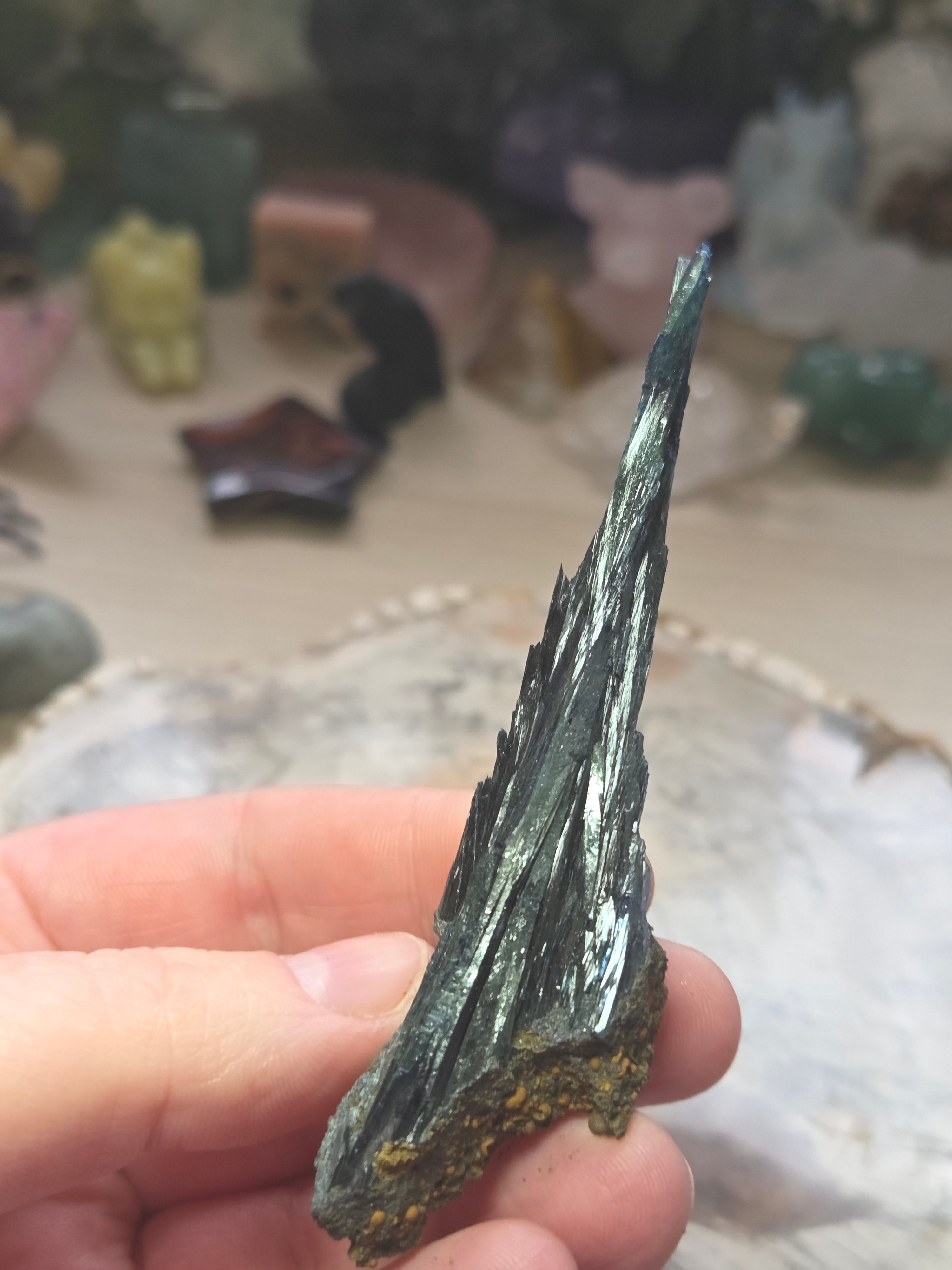 Genuine Vivianite specimen in box