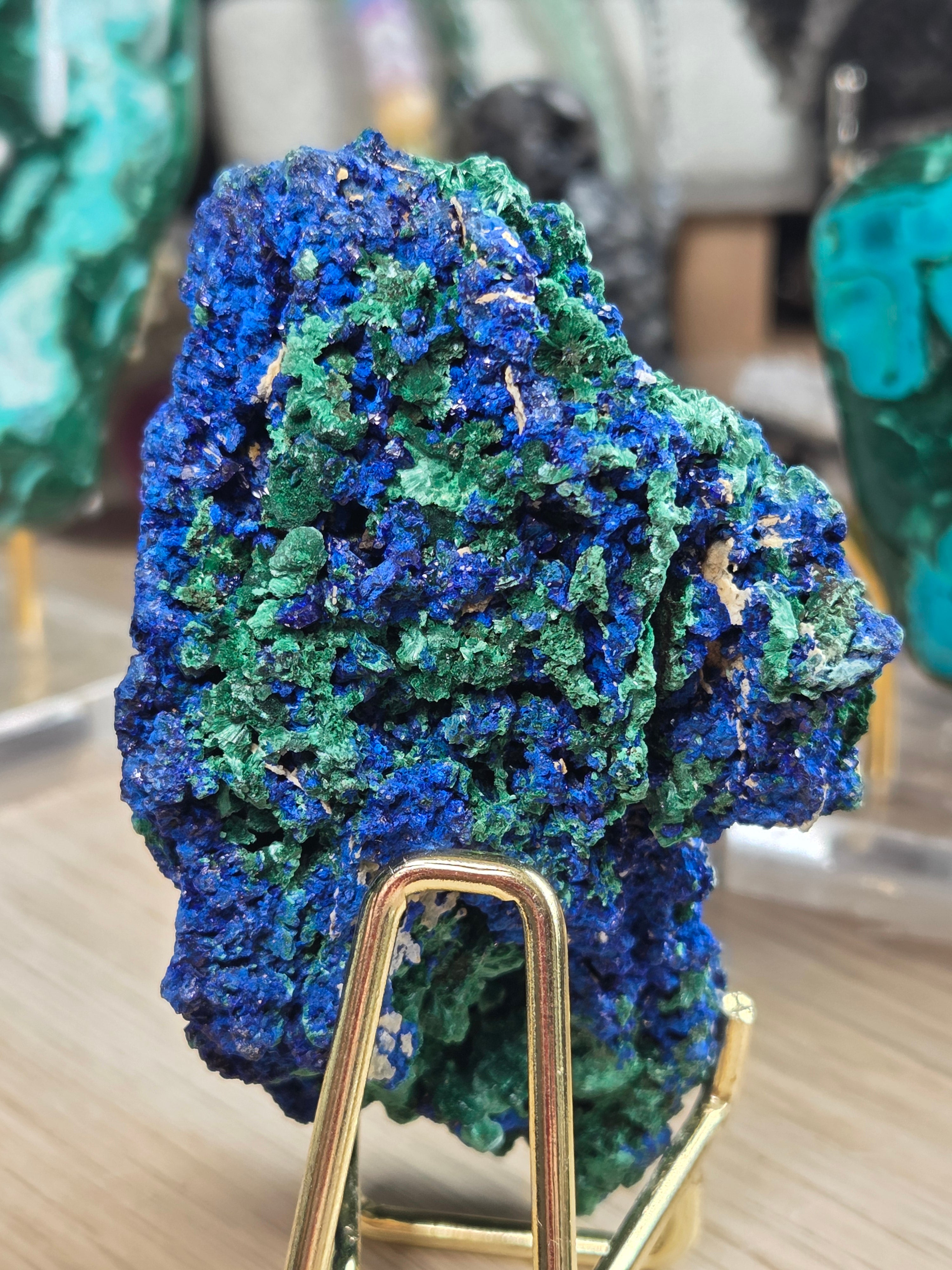 Large Azerite and malicite crystal specimen