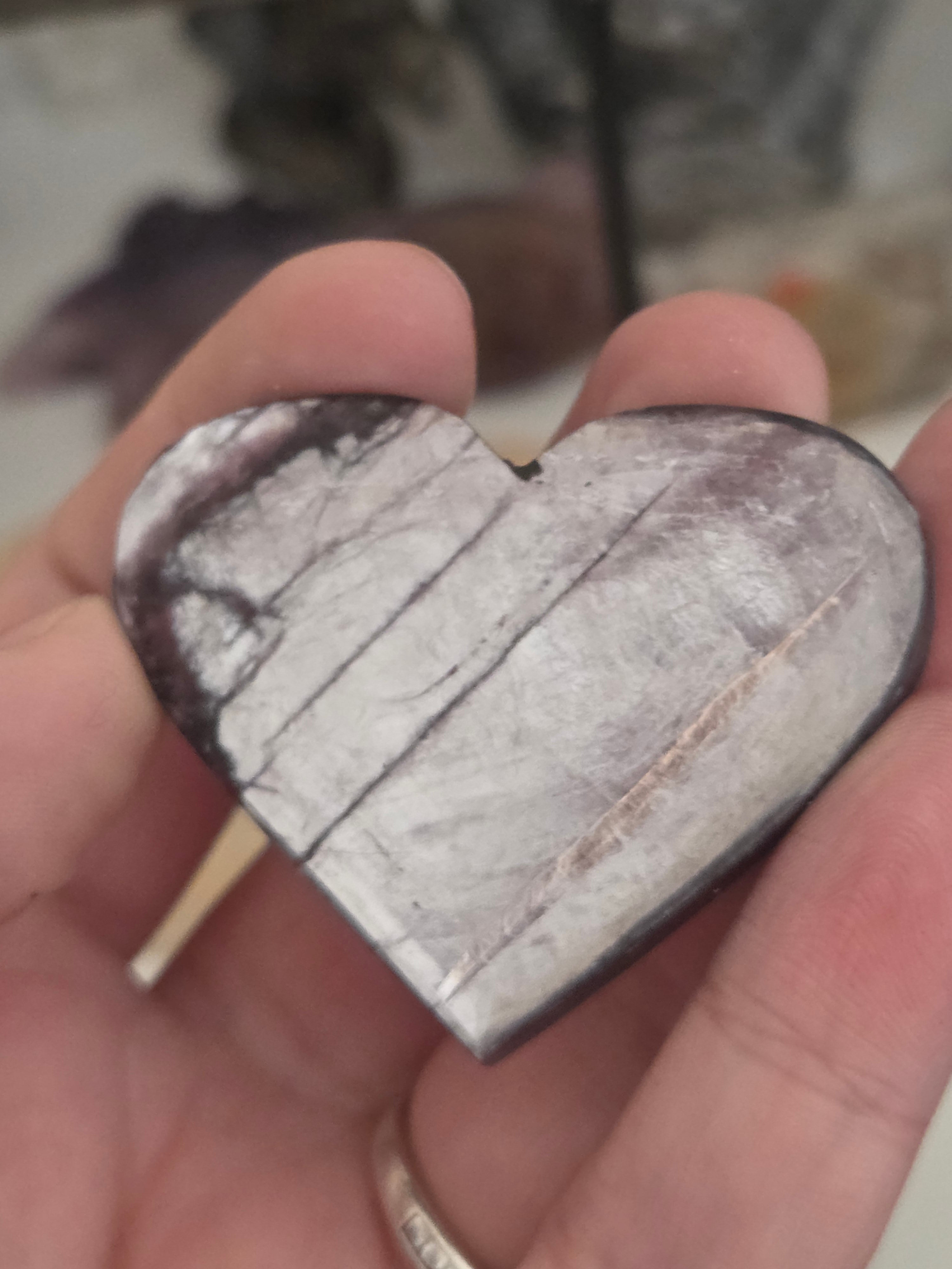 Purple Mica crystal heart