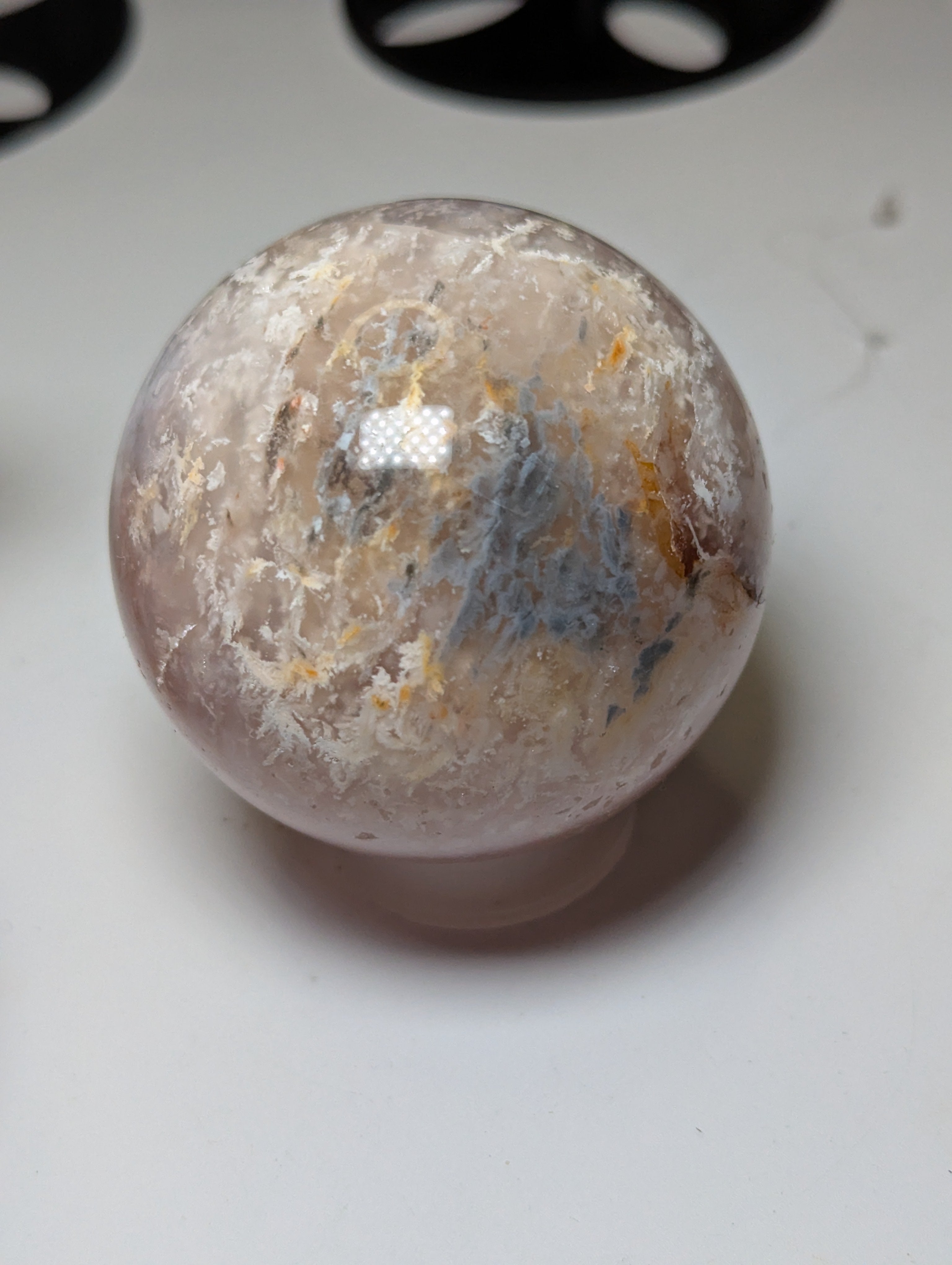 Pink Amethyst crystal sphere