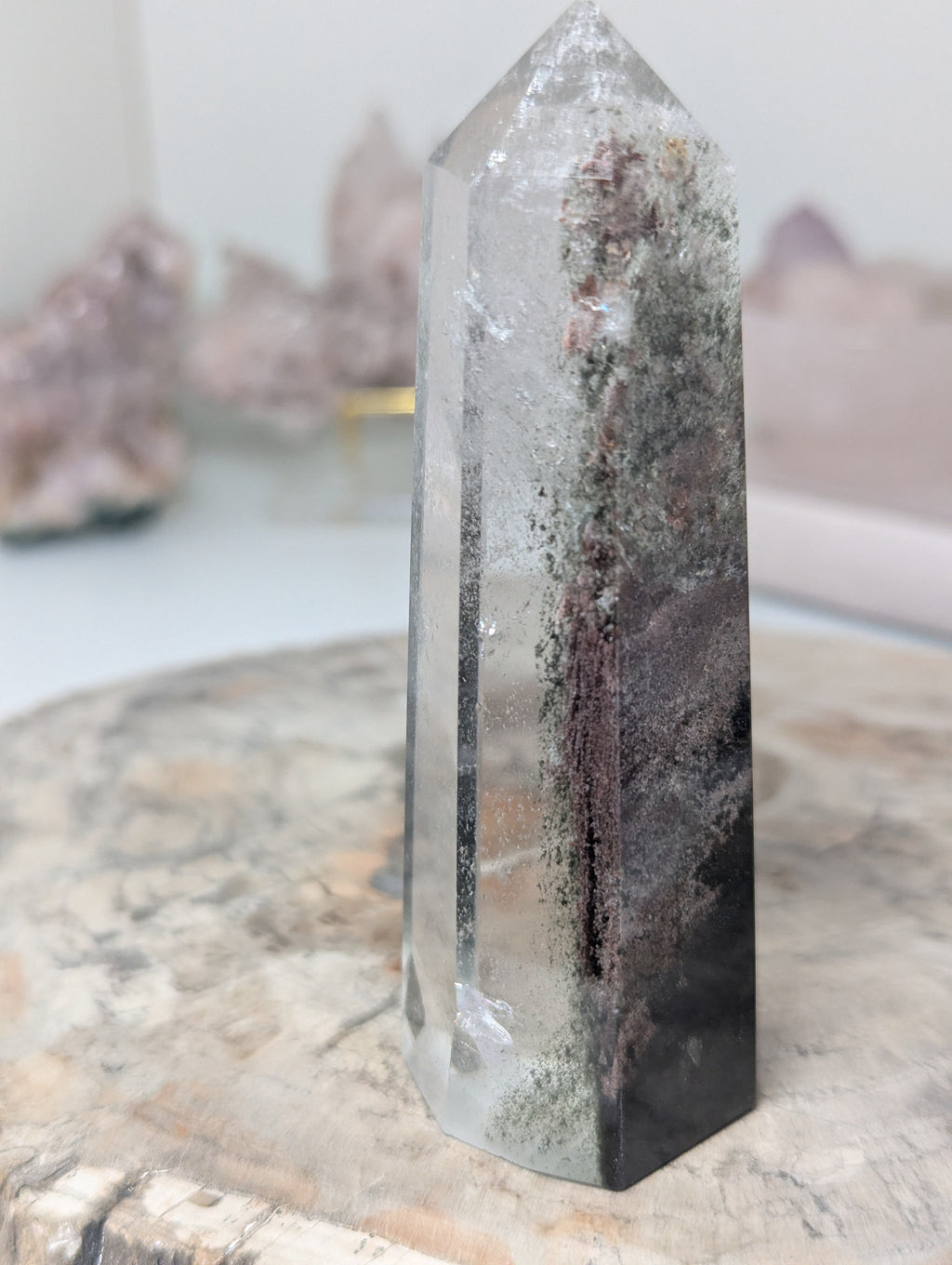 Grade AAA Garden quartz crystal tower