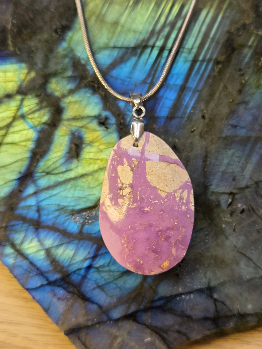 Phosphosiderite crystal handmade necklace