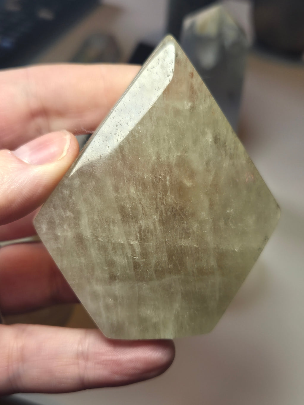 Smokey quartz crystal diamond  freeform