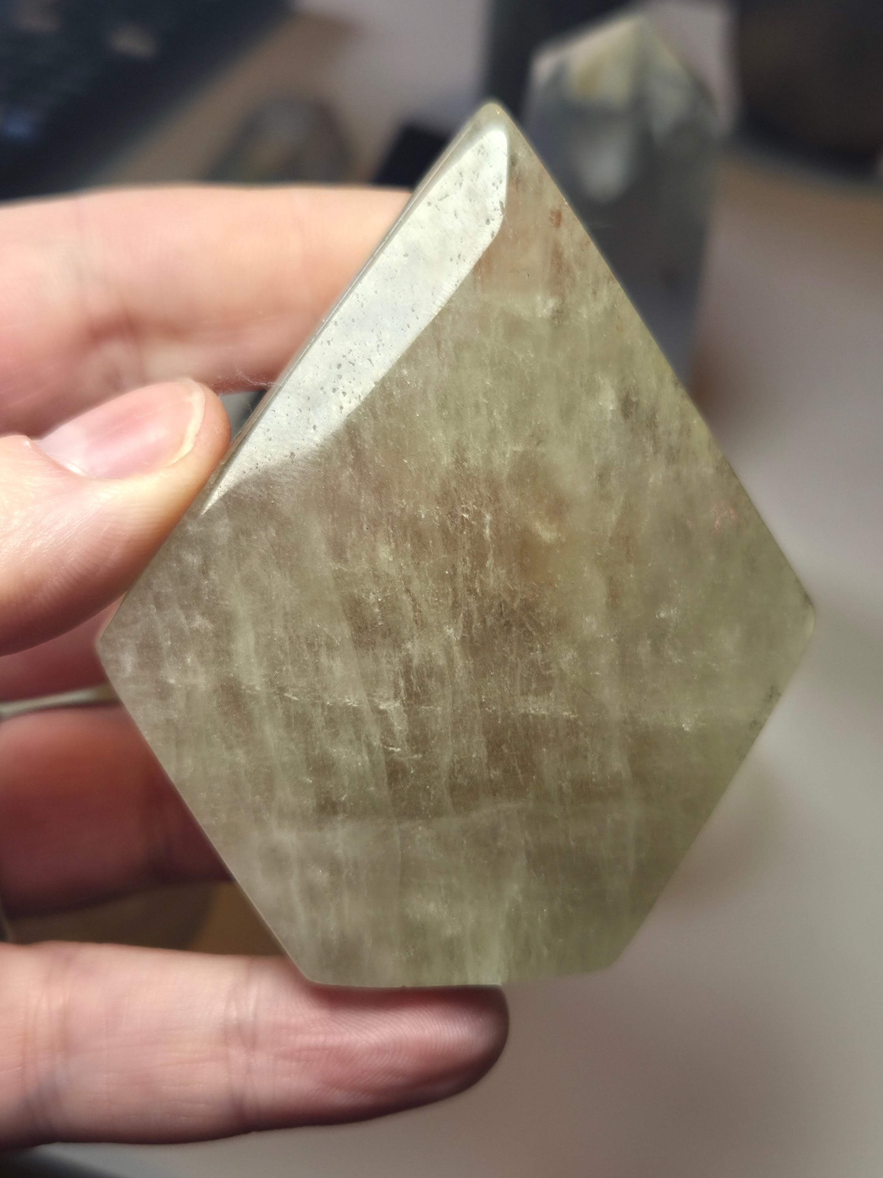 Smokey quartz crystal diamond  freeform