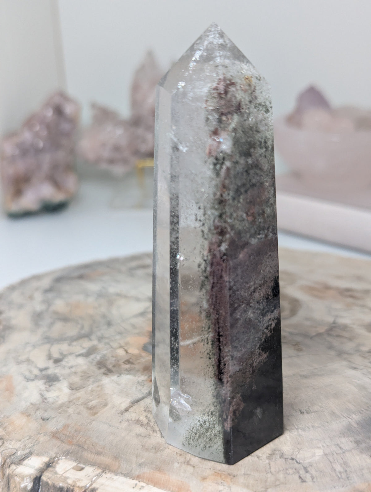 Grade AAA Garden quartz crystal tower