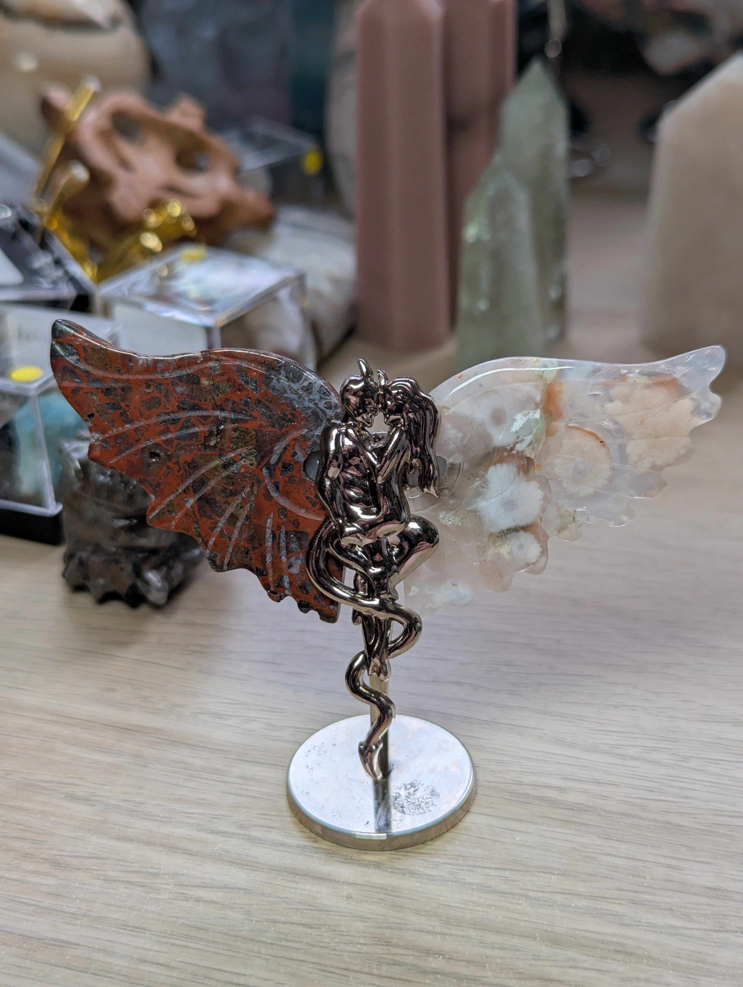 Devil and angel crystal