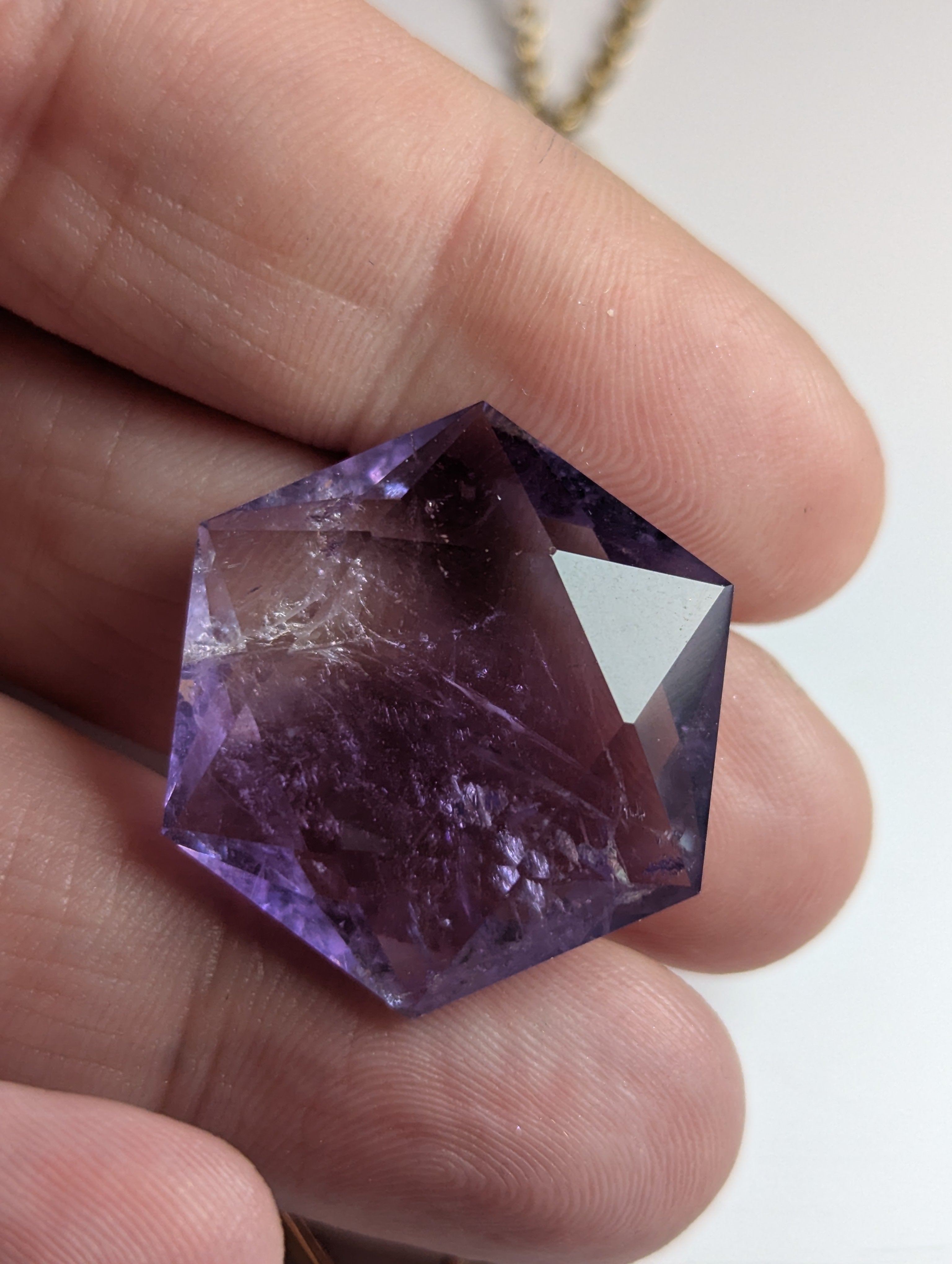 Grade AA Amethyst crystal necklace