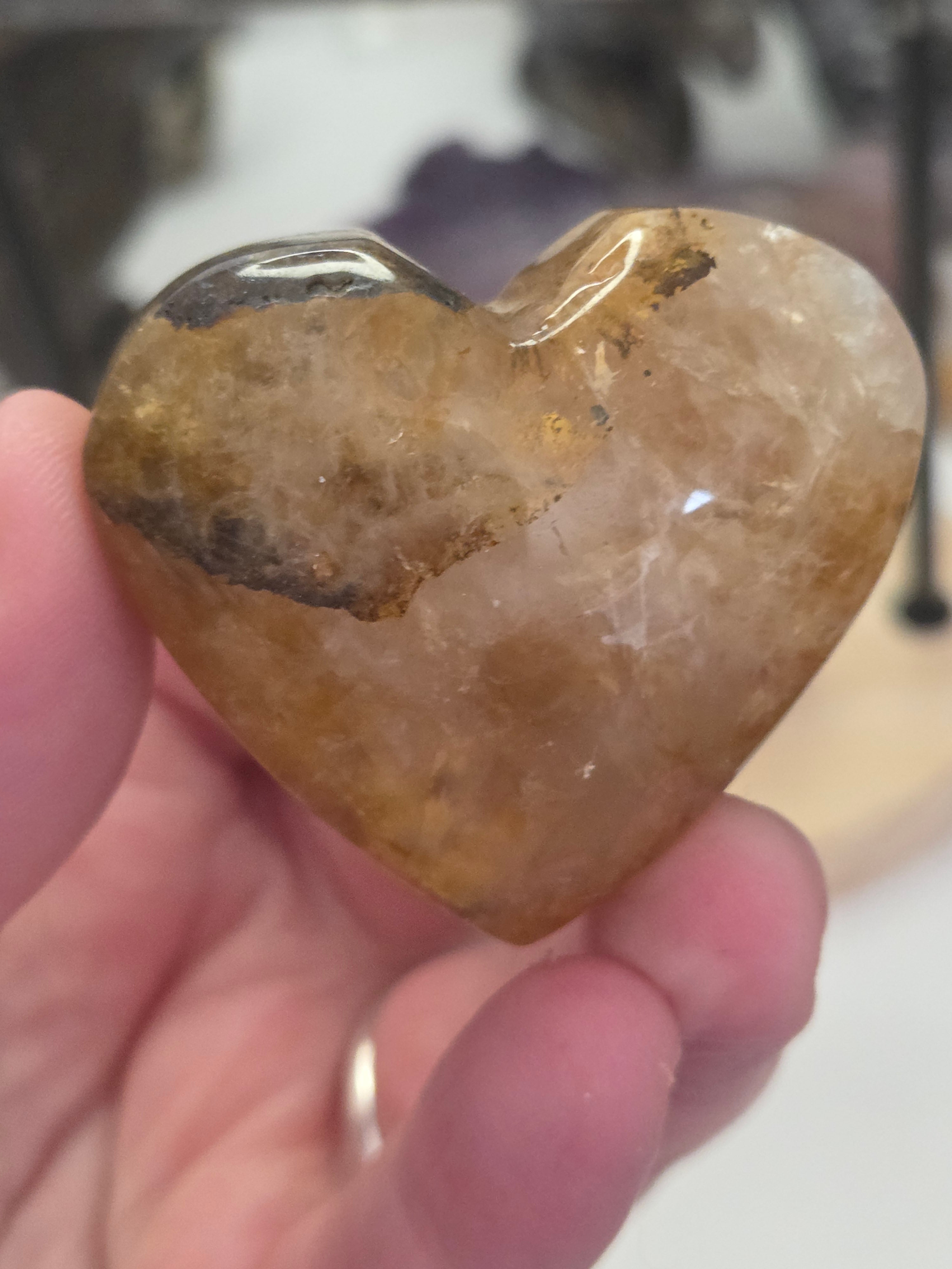 Golden healer crystal heart