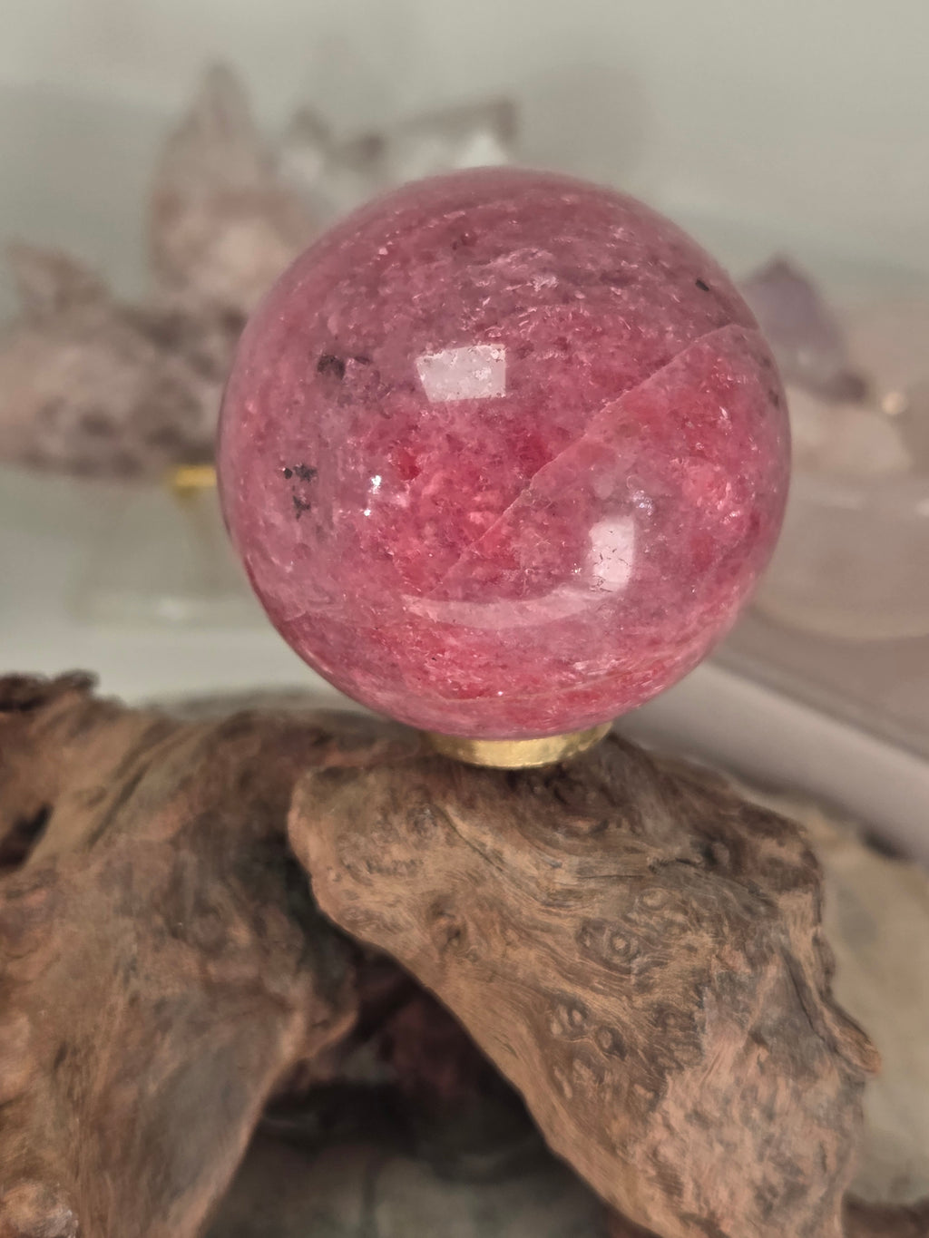 Grade AAAA  Rhodonite crystal sphere