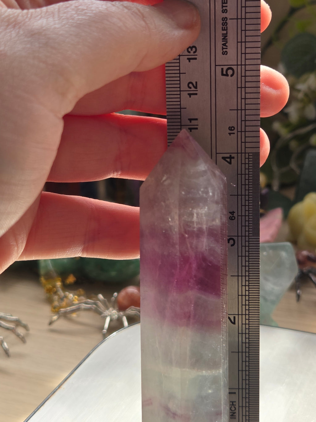 Pastal flourite crystal tower