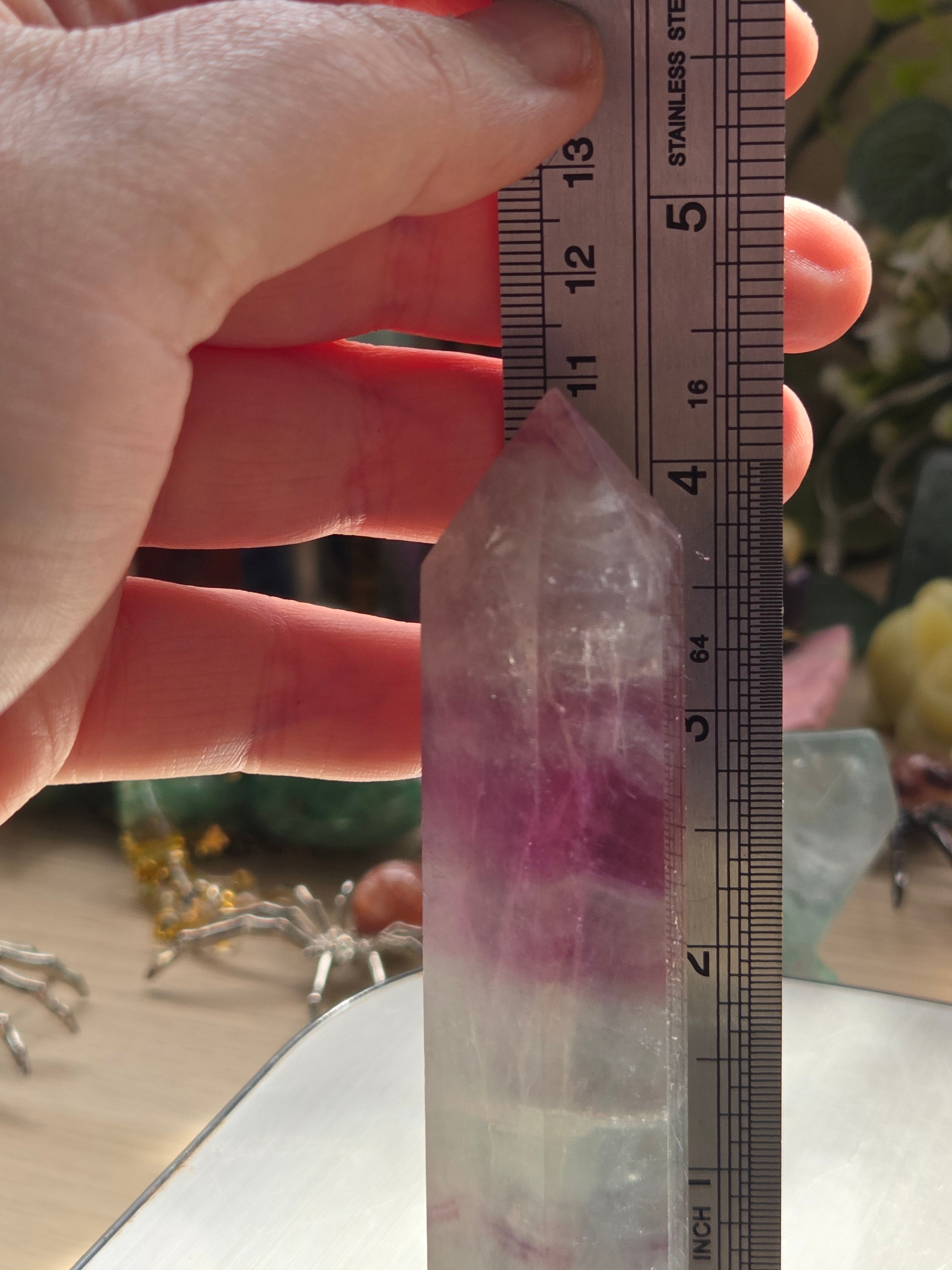 Pastal flourite crystal tower