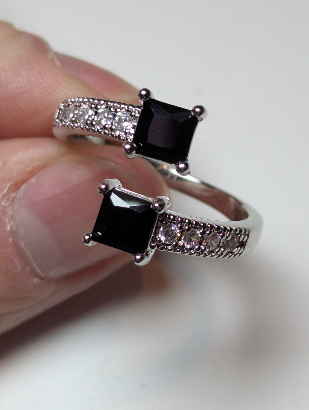 S295 obsidian Adjustable ring