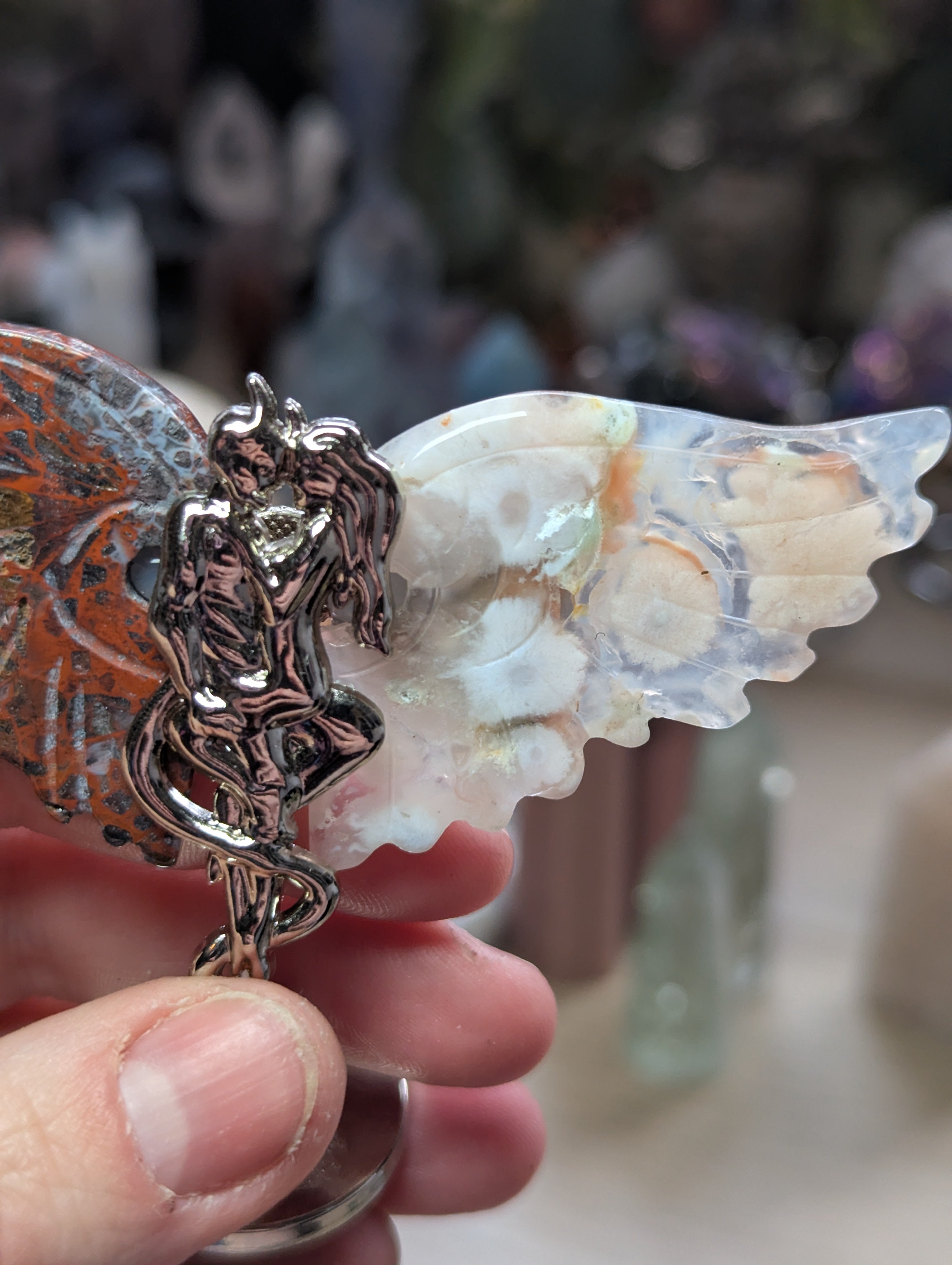 Devil and angel crystal