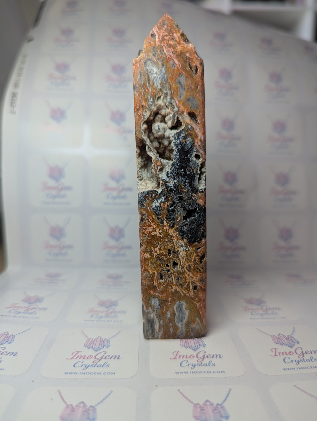 Duzy ocean Jasper crystal tower