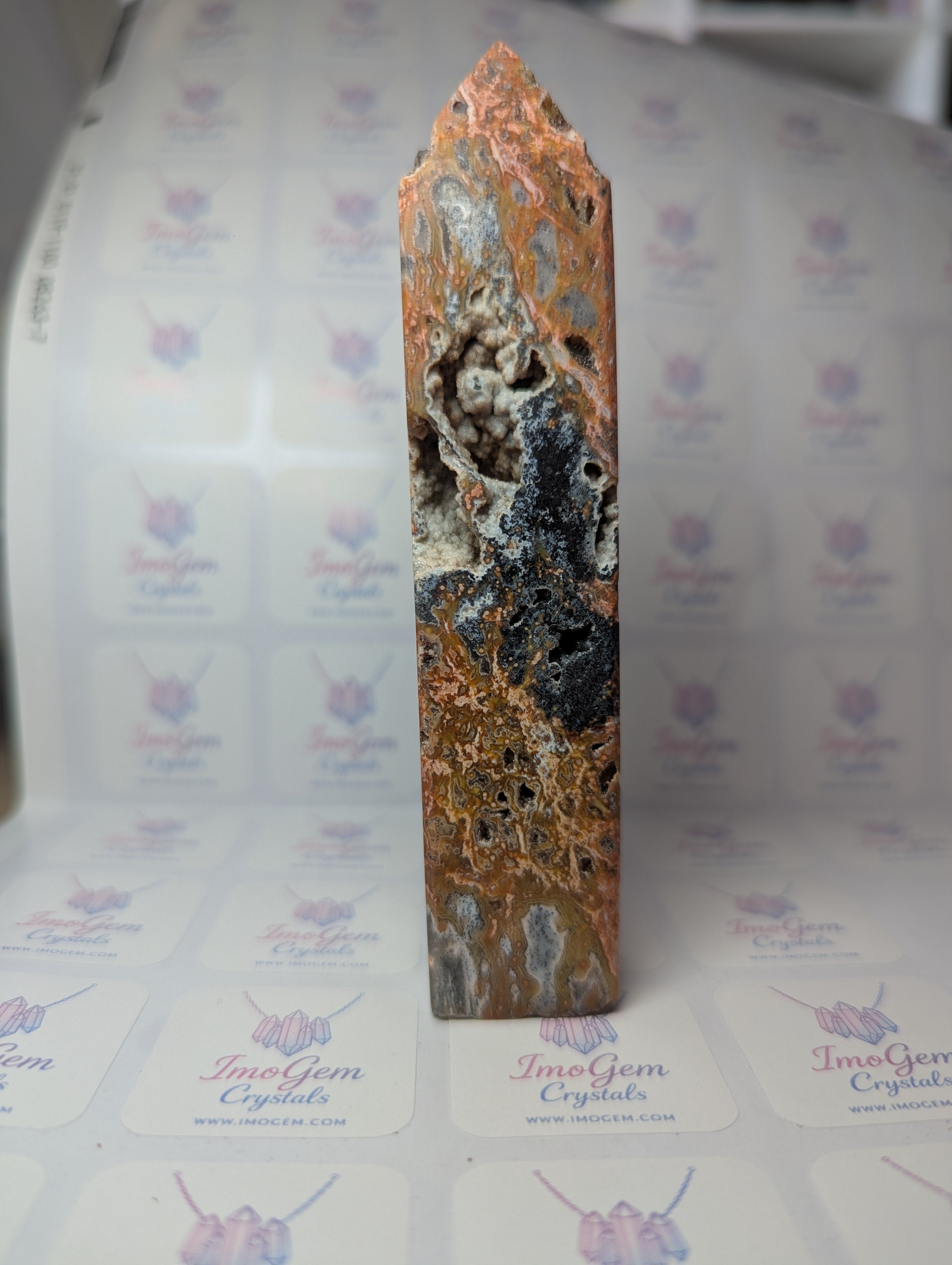 Duzy ocean Jasper crystal tower
