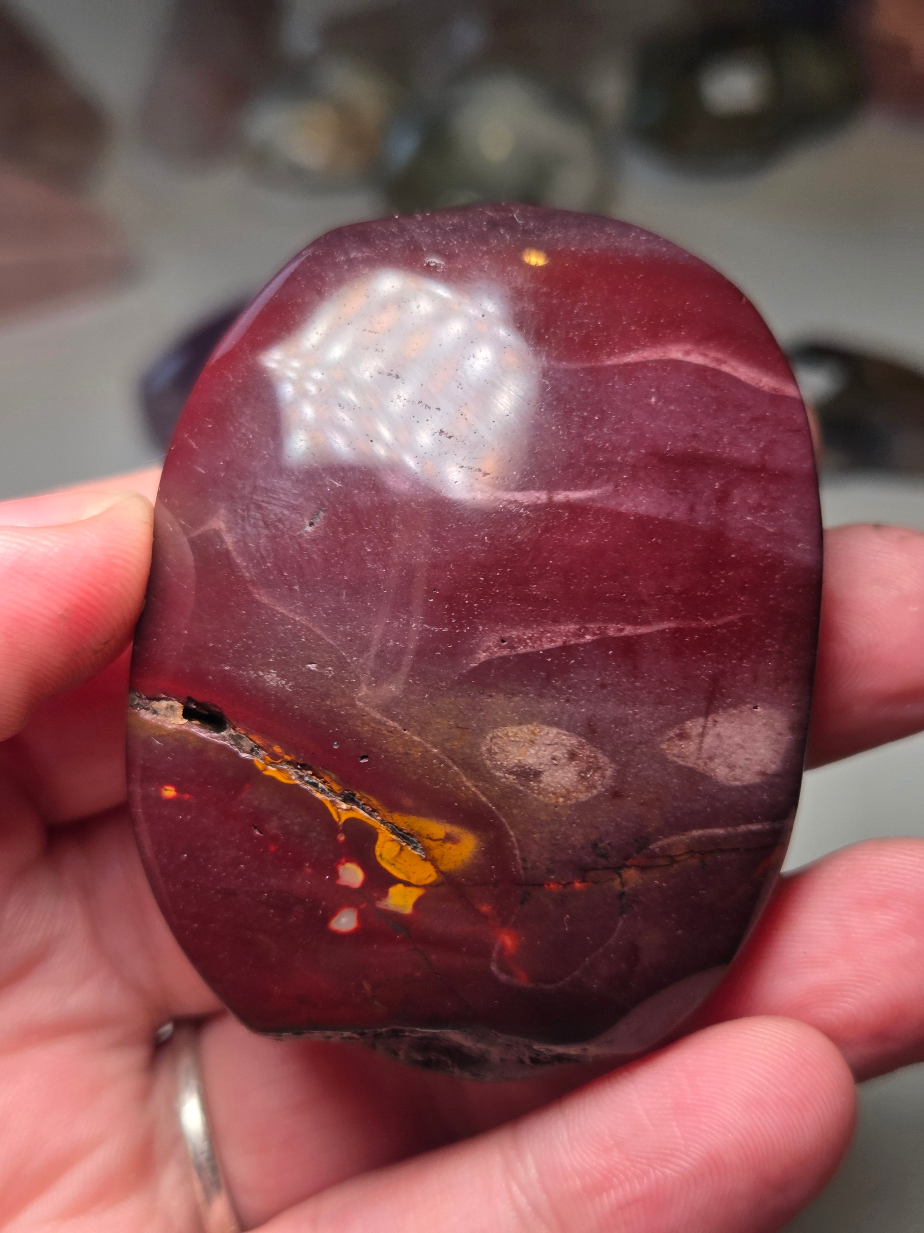 Mookaite crystal Palm stone