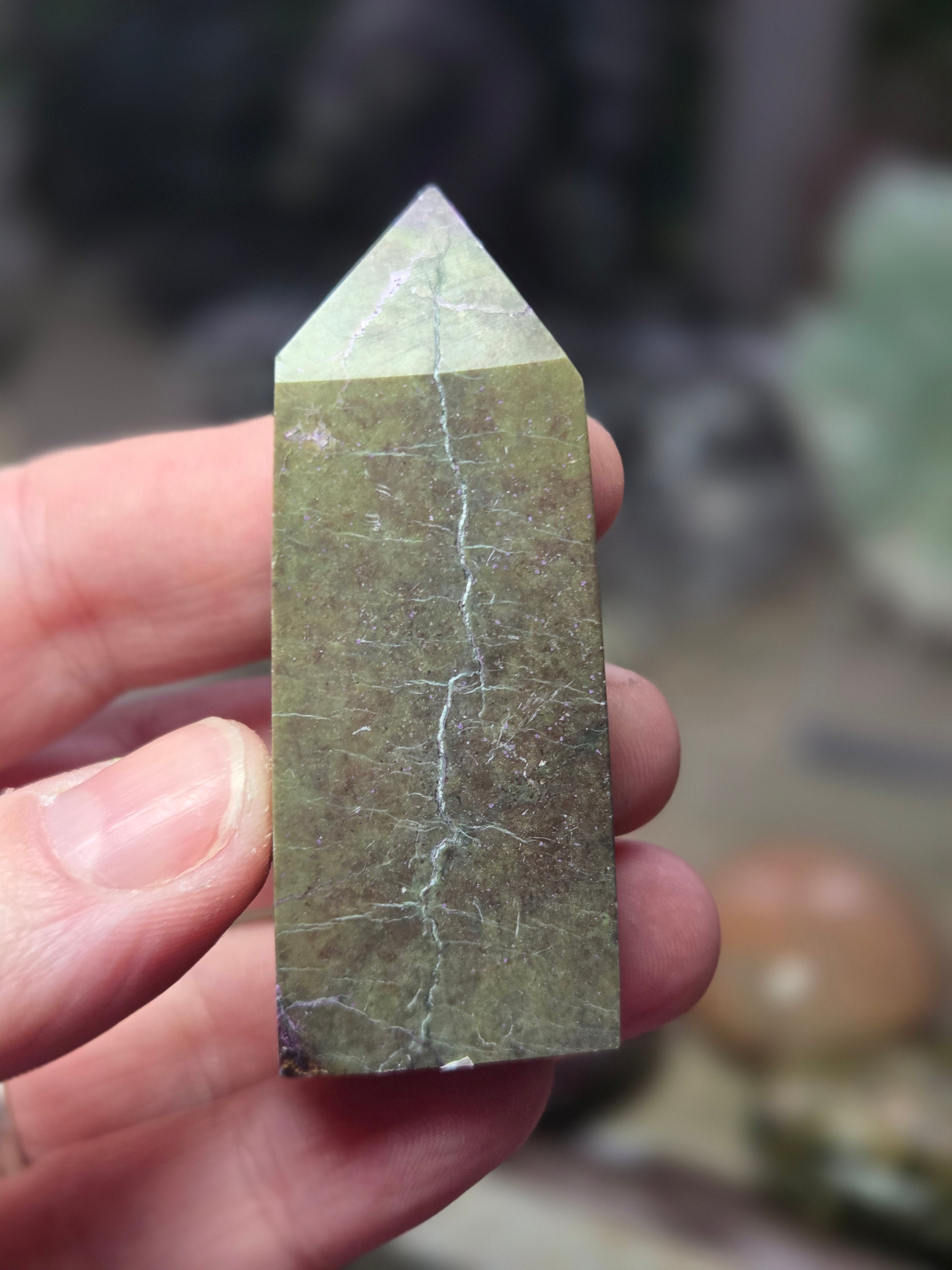 Stichtite crystal tower